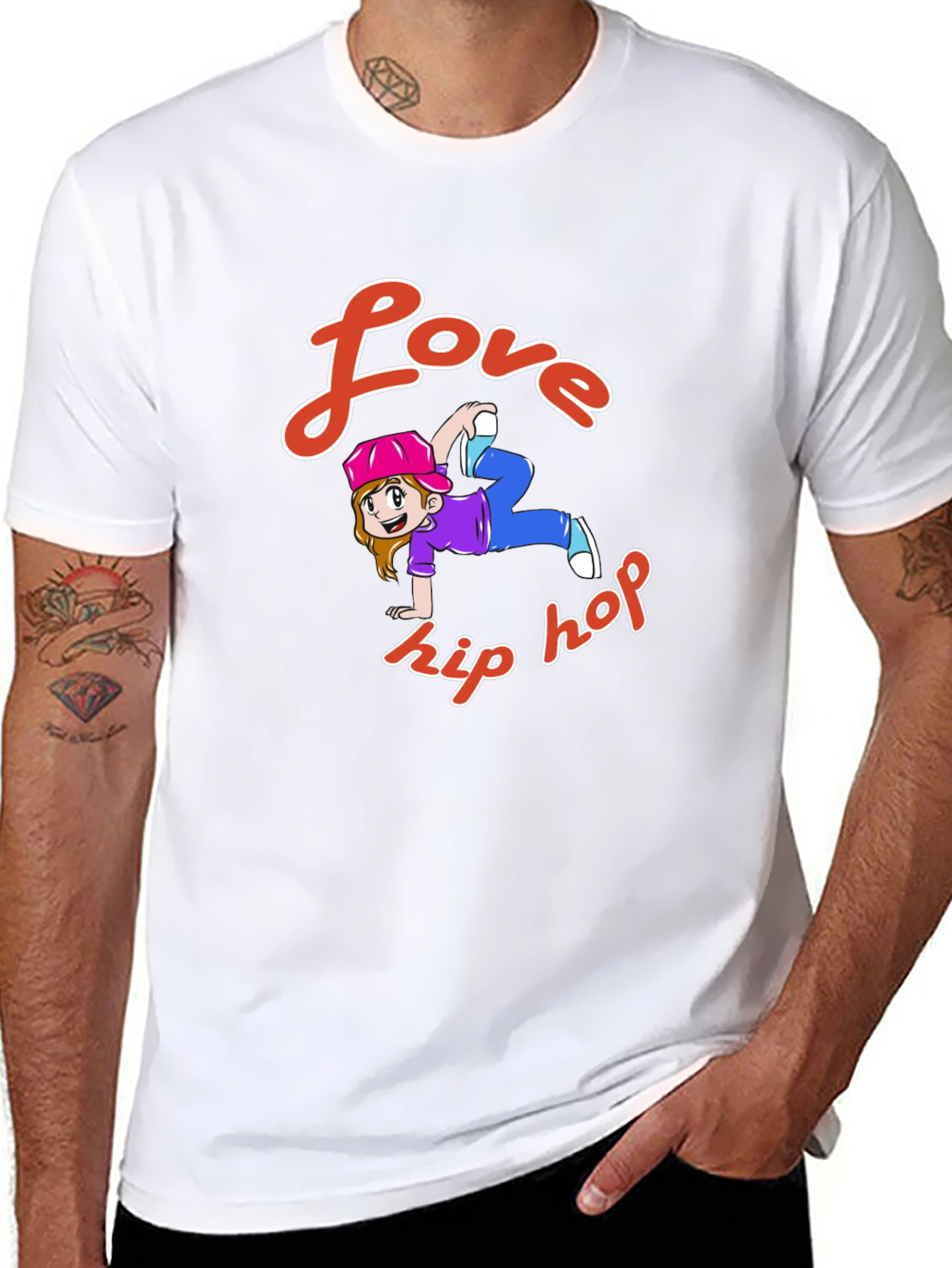 Love Hip Hop Graphic T-Shirt - Black Cotton Tee