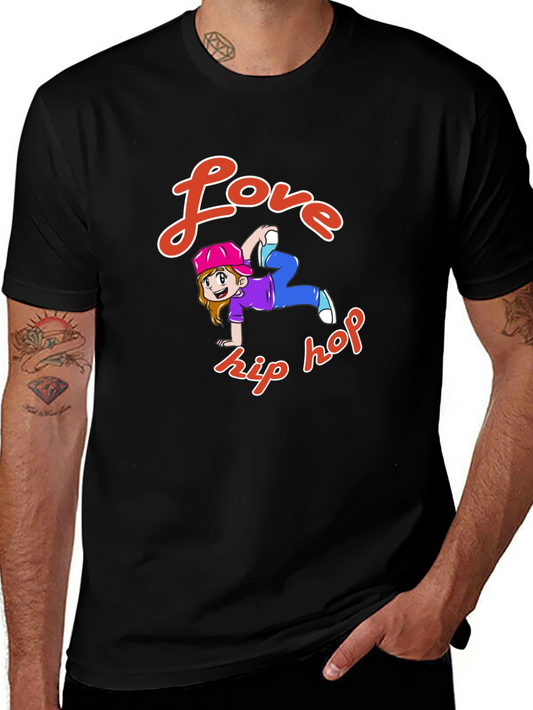 Love Hip Hop Graphic T-Shirt - Black Cotton Tee