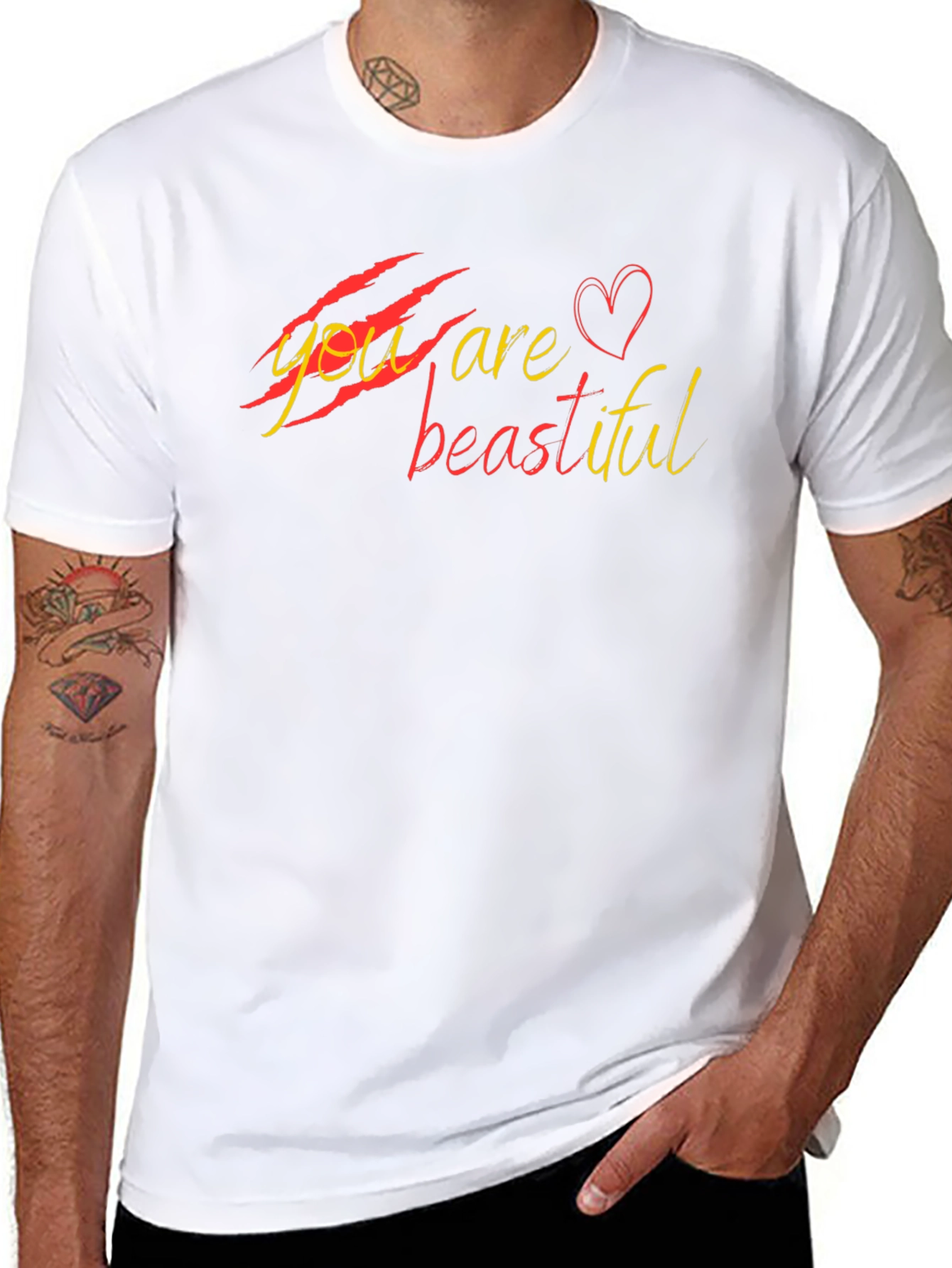 You Are Beautiful Graphic Black T-Shirt