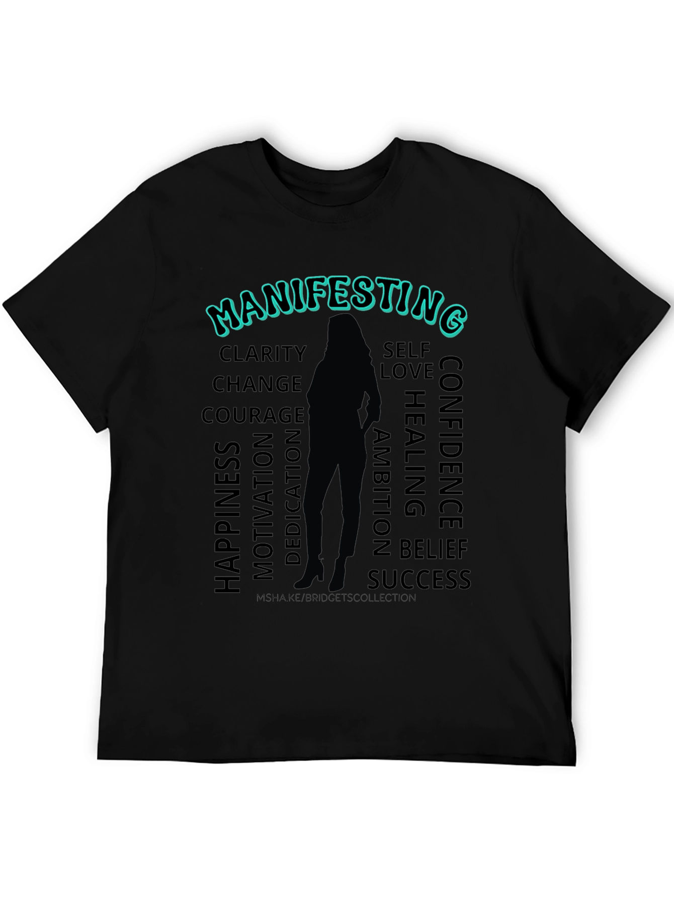 Manifesting Positive Vibes Black T-Shirt