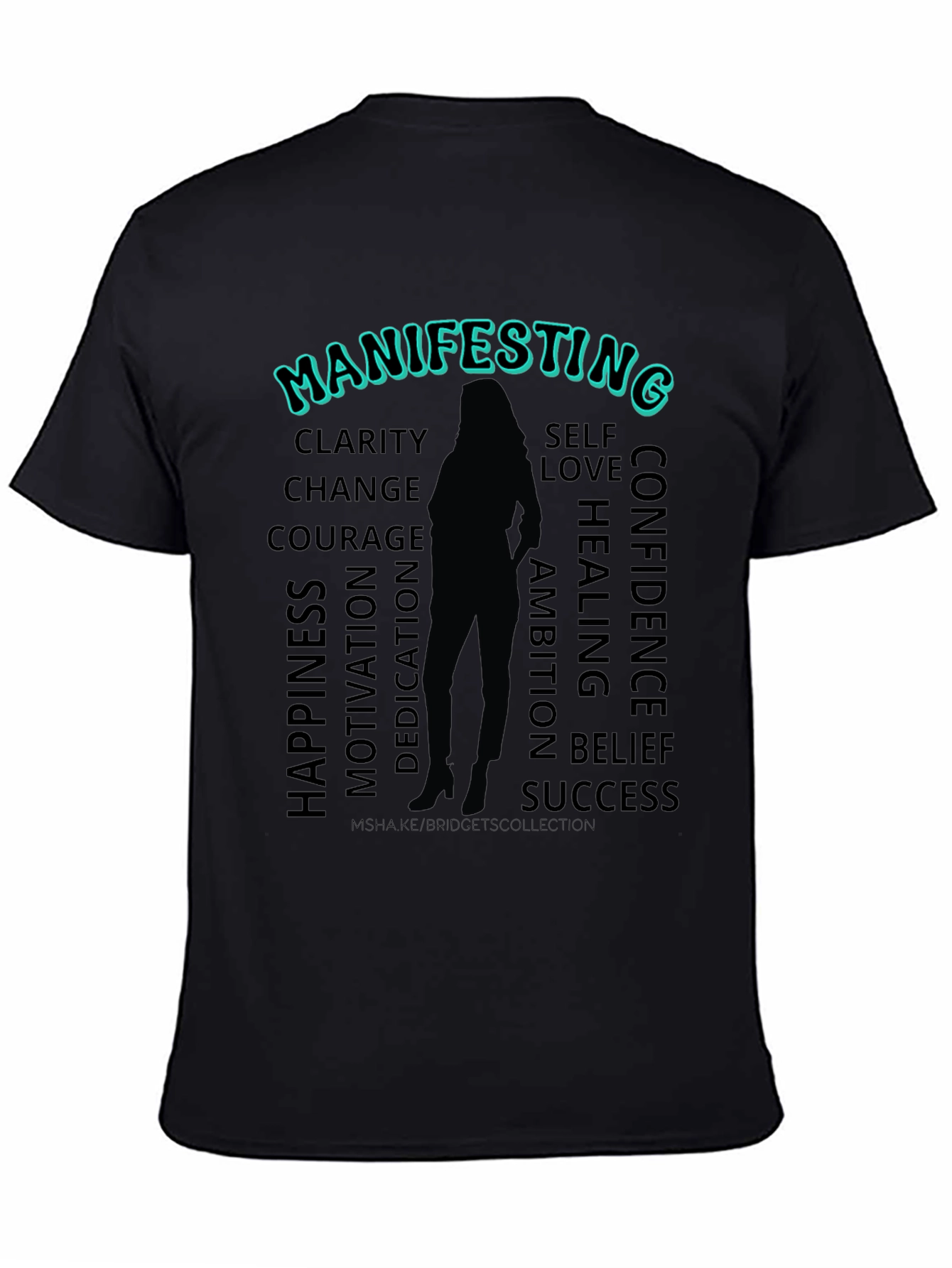 Manifesting Positive Vibes Black T-Shirt