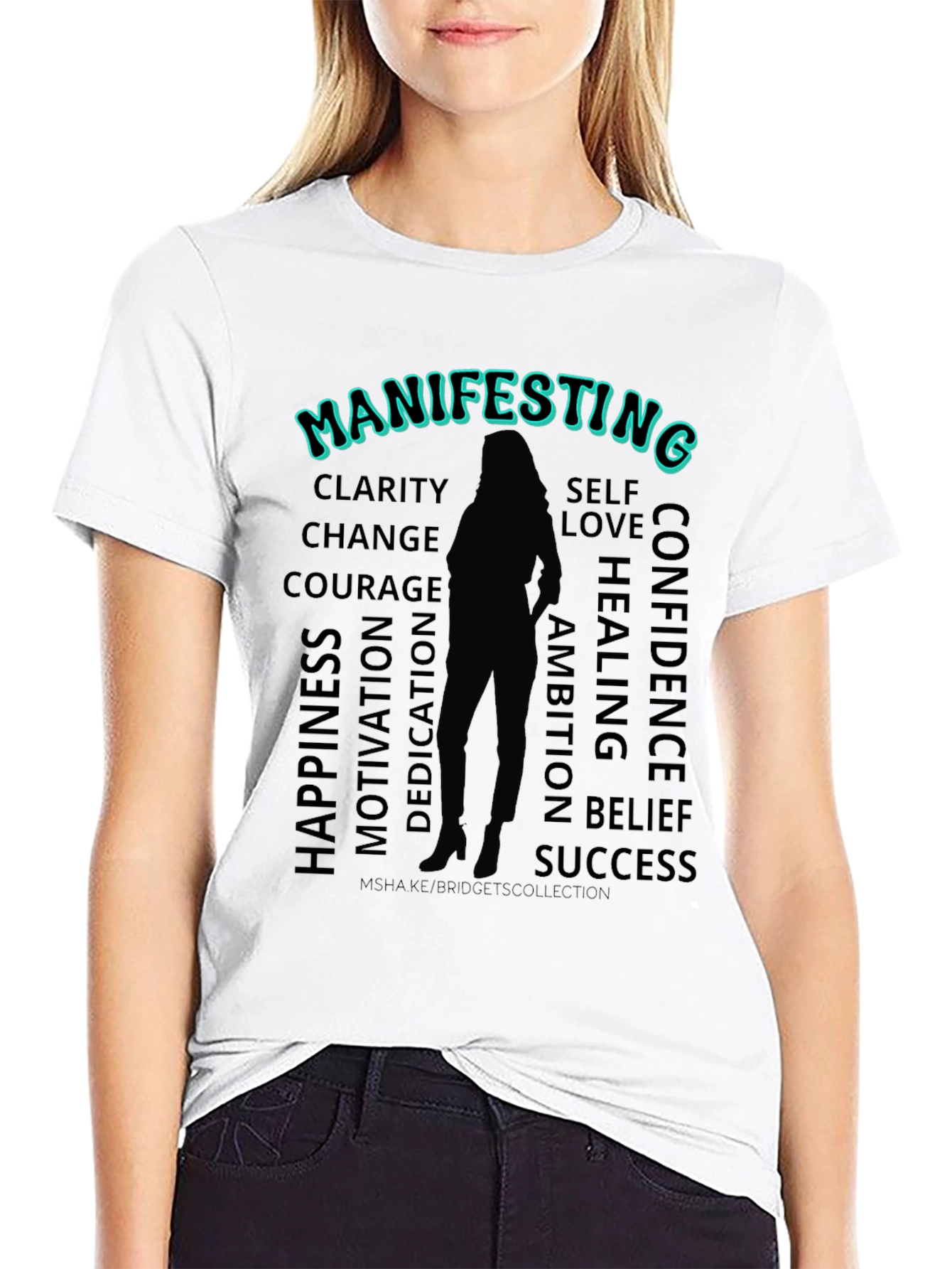 Manifesting Positive Vibes Black T-Shirt