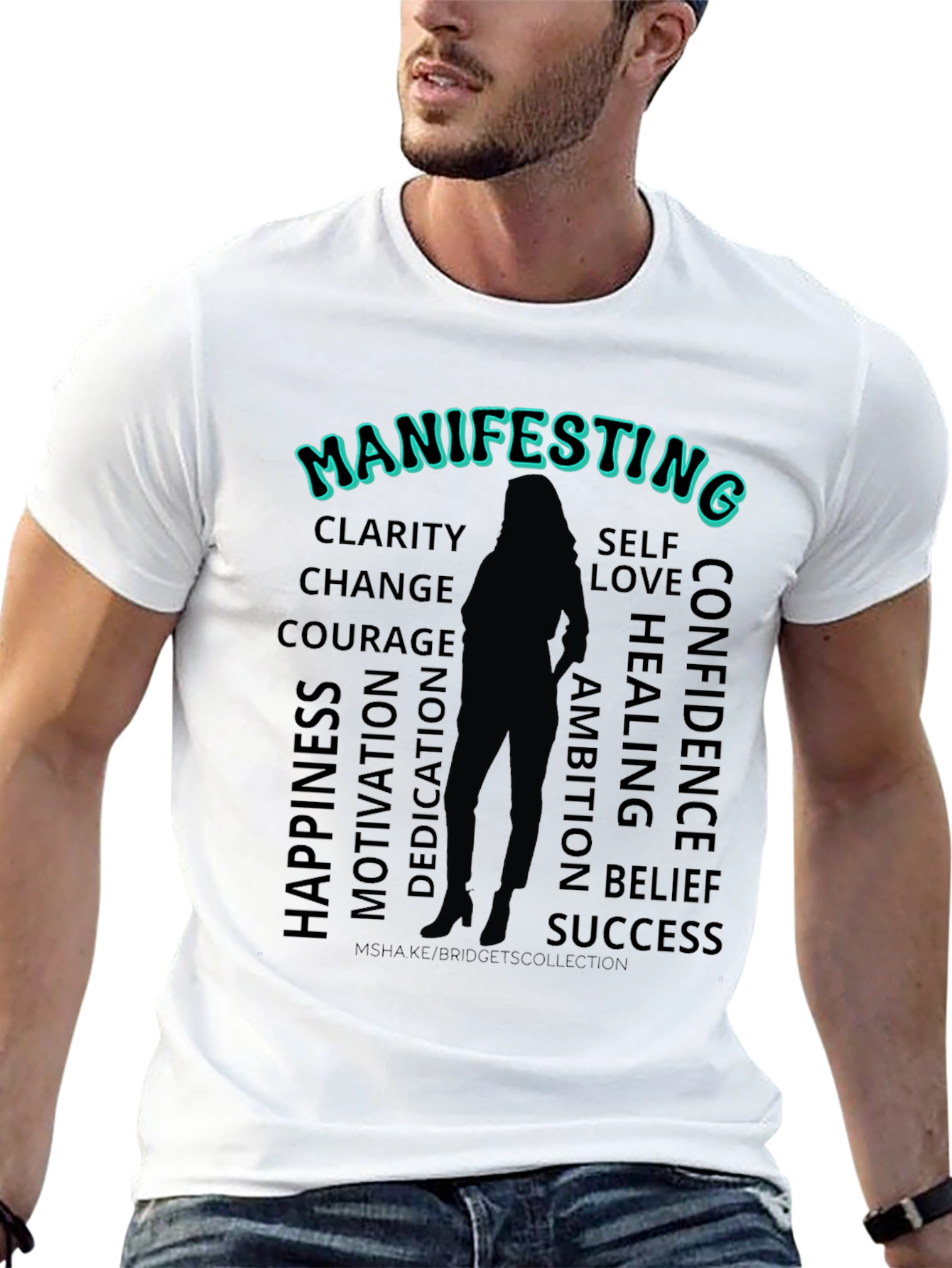 Manifesting Positive Vibes Black T-Shirt