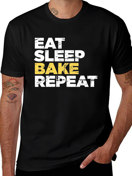 Eat Sleep Bake Repeat T-Shirt - Baker Gift