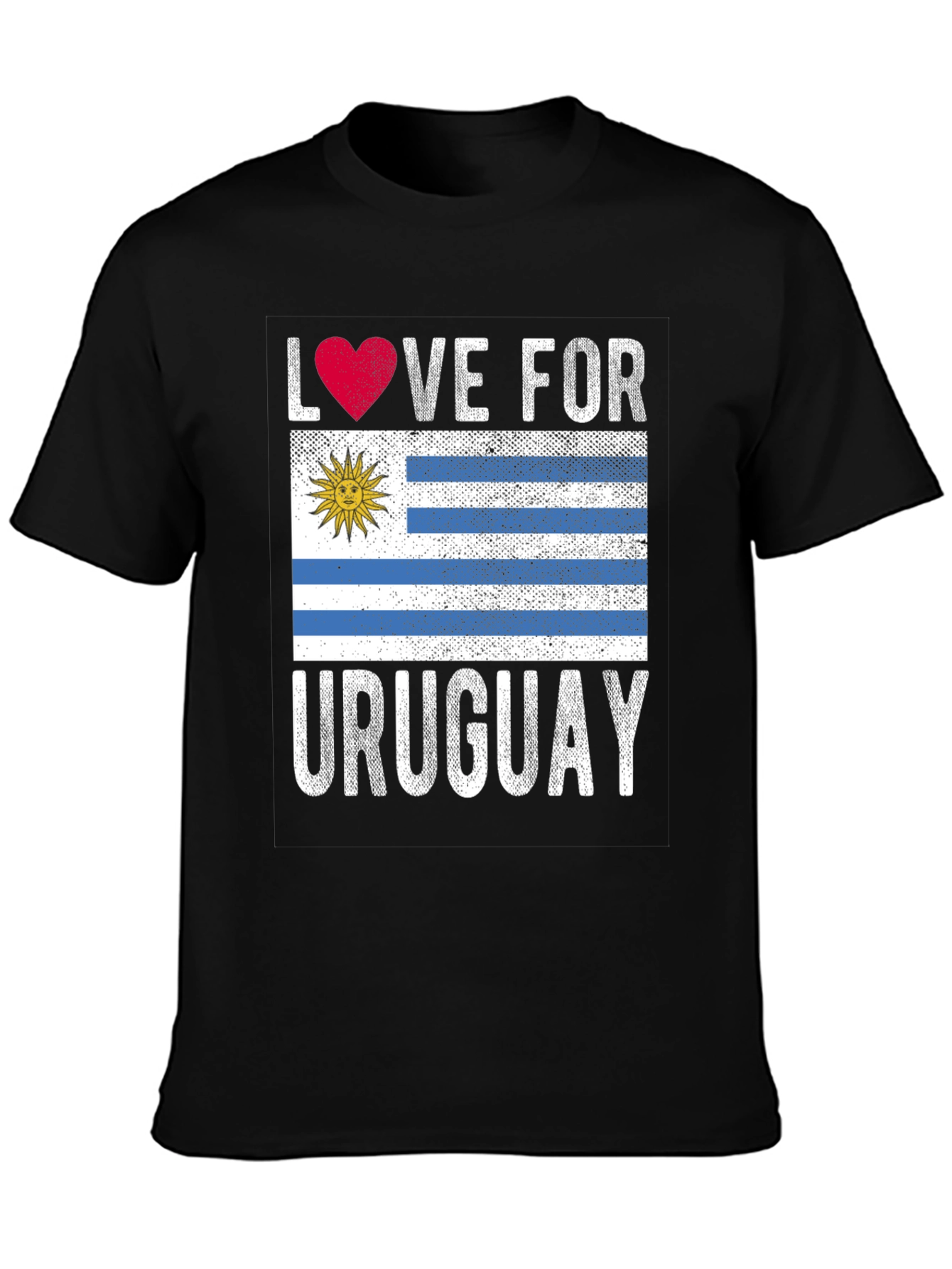 Love for Uruguay Flag Graphic T-Shirt