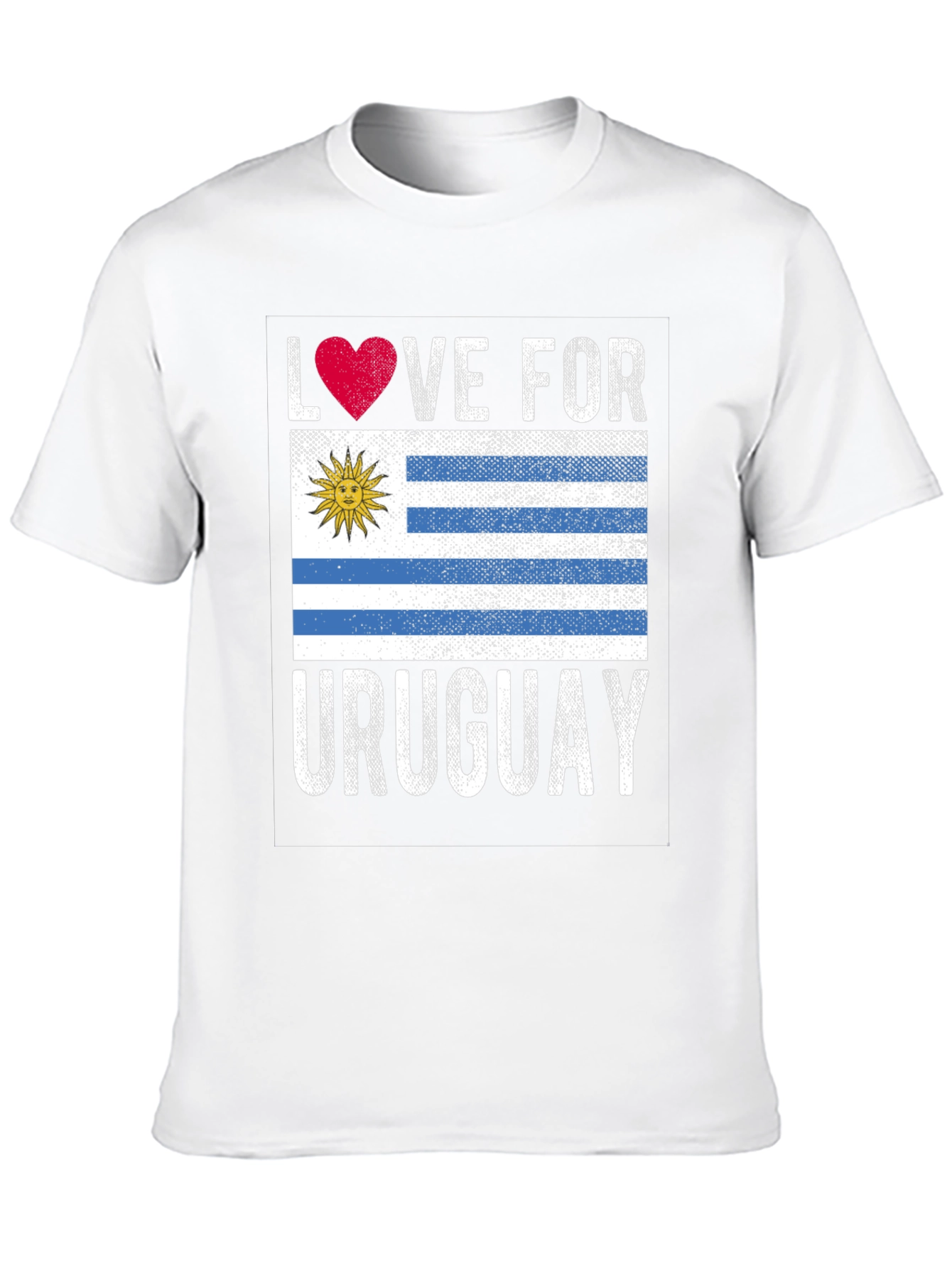 Love for Uruguay Flag Graphic T-Shirt