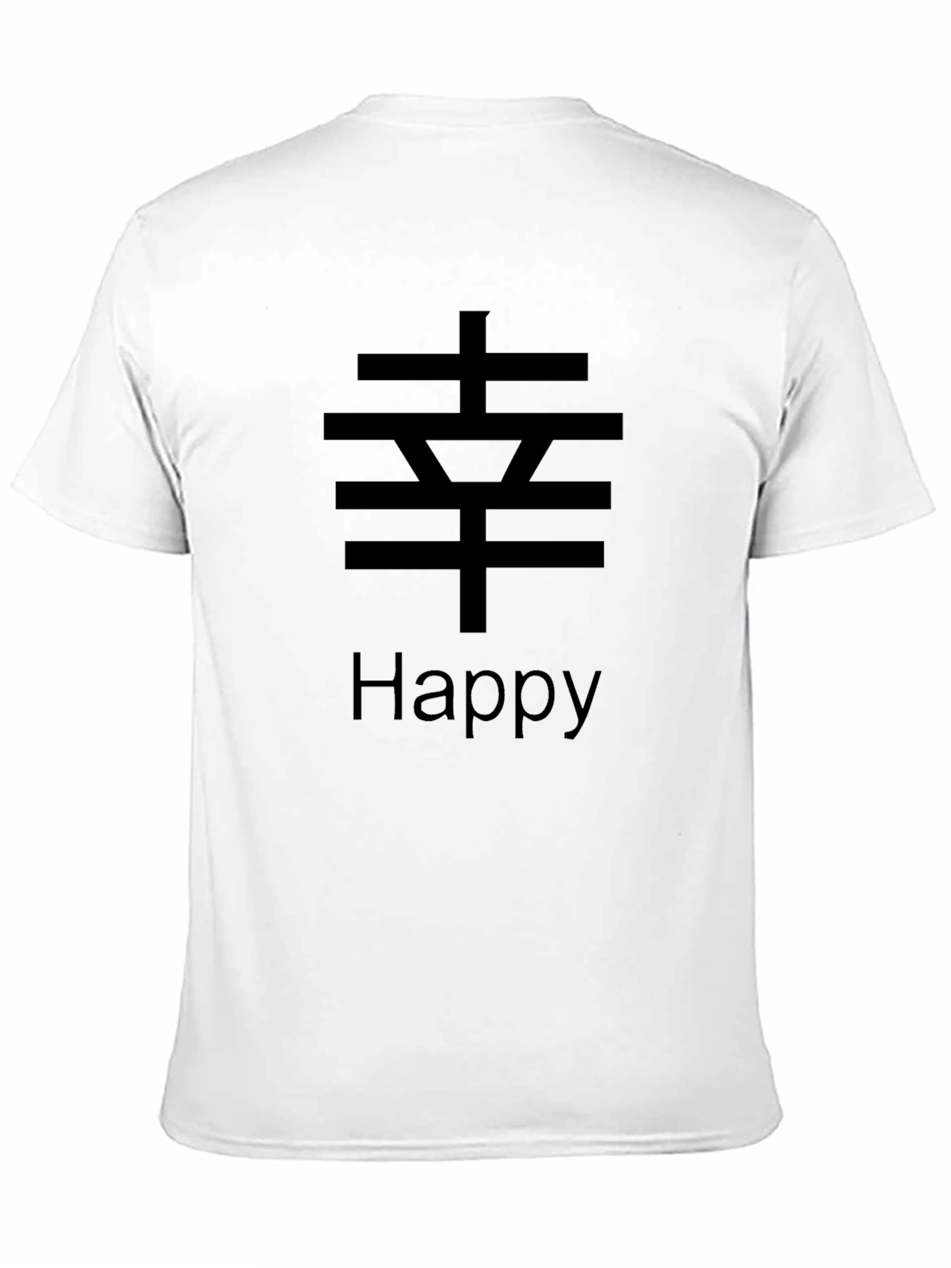 Black Happy Graphic Tee - Casual Comfort