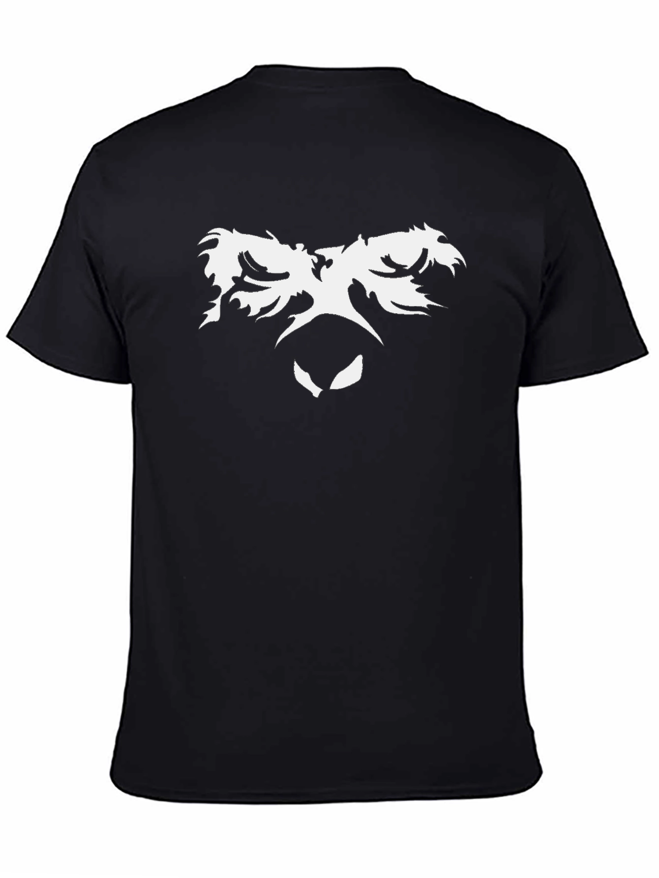 Gorilla Face Graphic Tee - Black Cotton T-Shirt