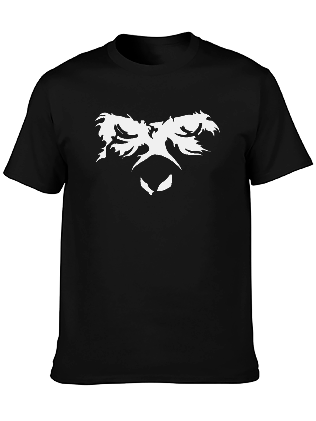 Gorilla Face Graphic Tee - Black Cotton T-Shirt