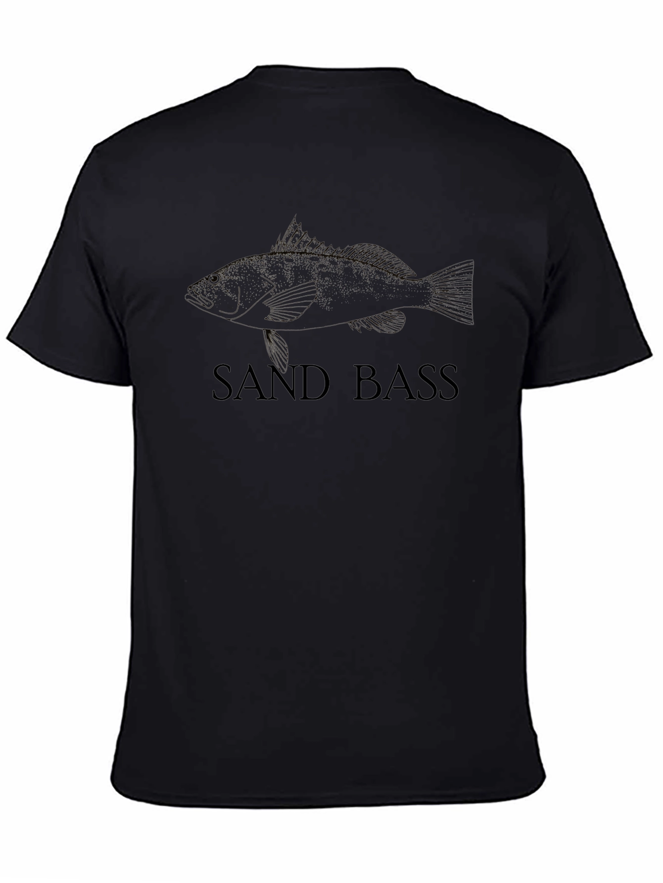 Sand Bass Graphic T-Shirt - Black