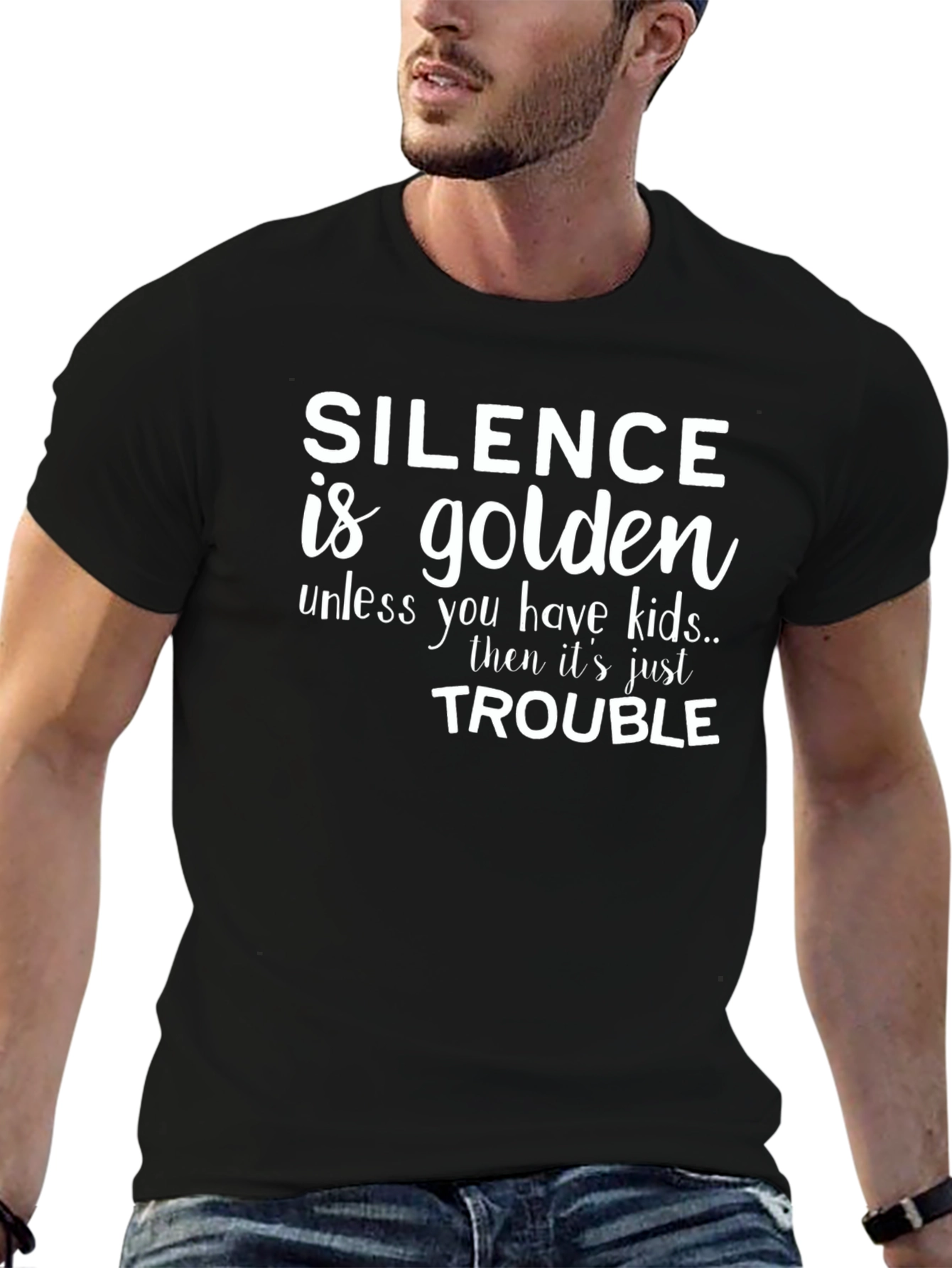 Silence is Golden Novelty Graphic Tee