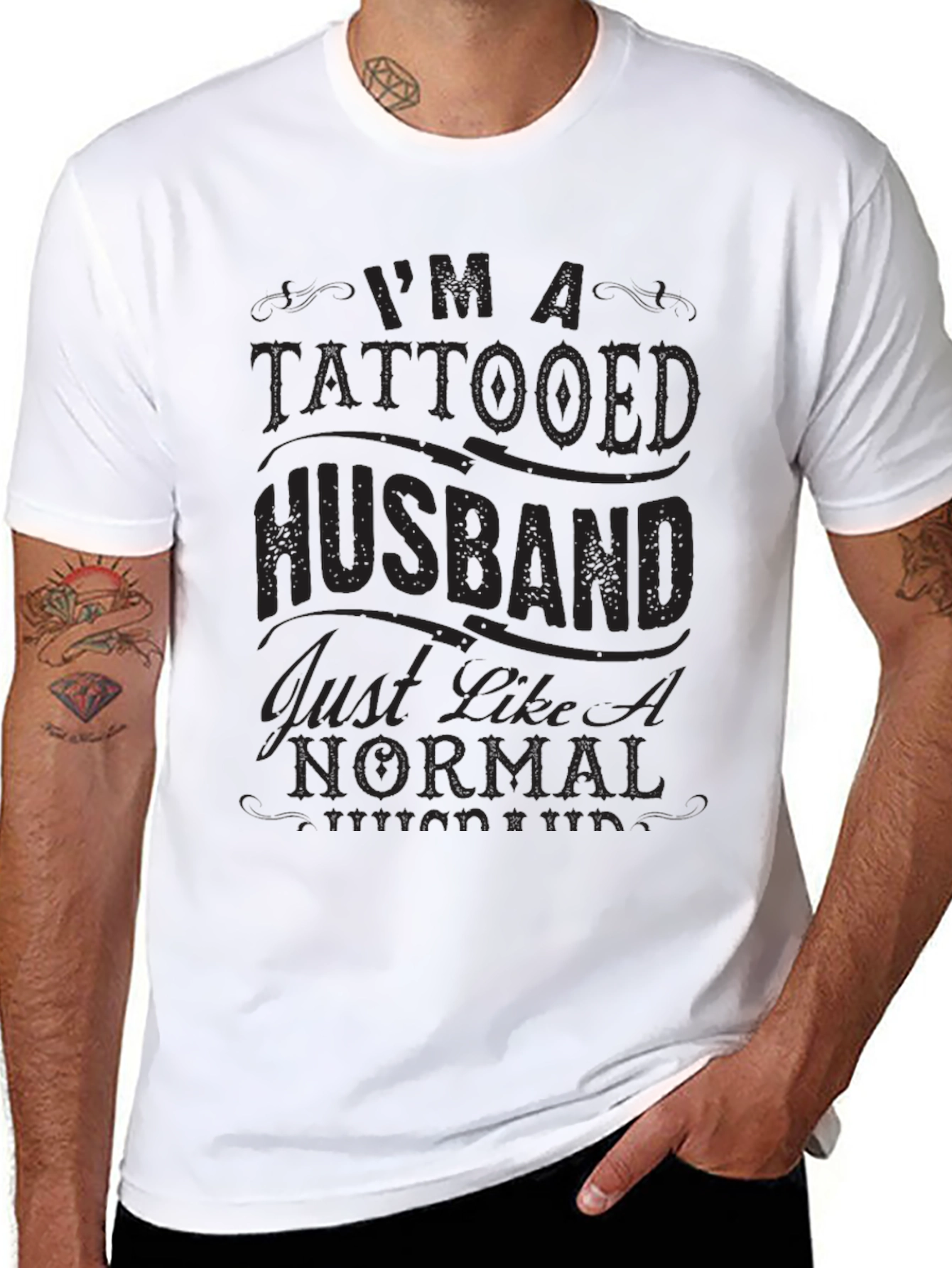 Tattooed Husband Tee - Funny Mens Graphic T-Shirt