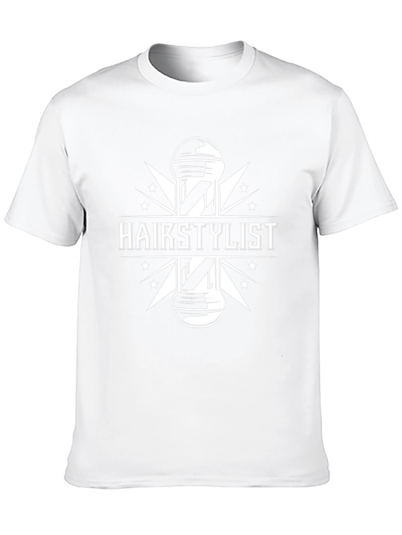 Hairstylist Graphic Tee - Barber Pole Design