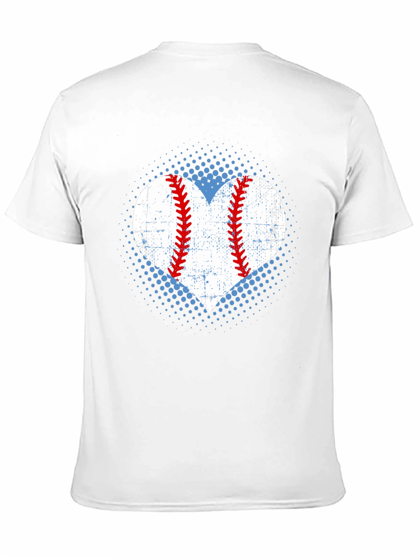 Baseball Heart T-Shirt - Distressed Print