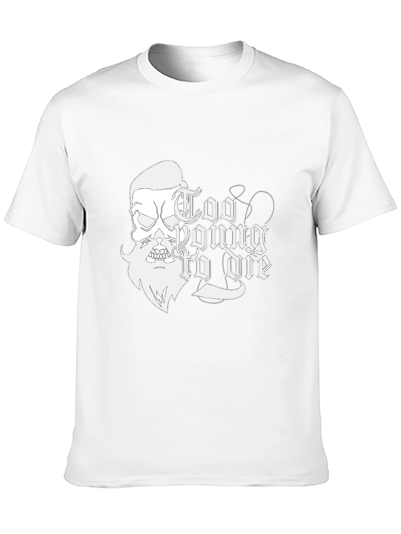 Too Young To Die Black Graphic Tee