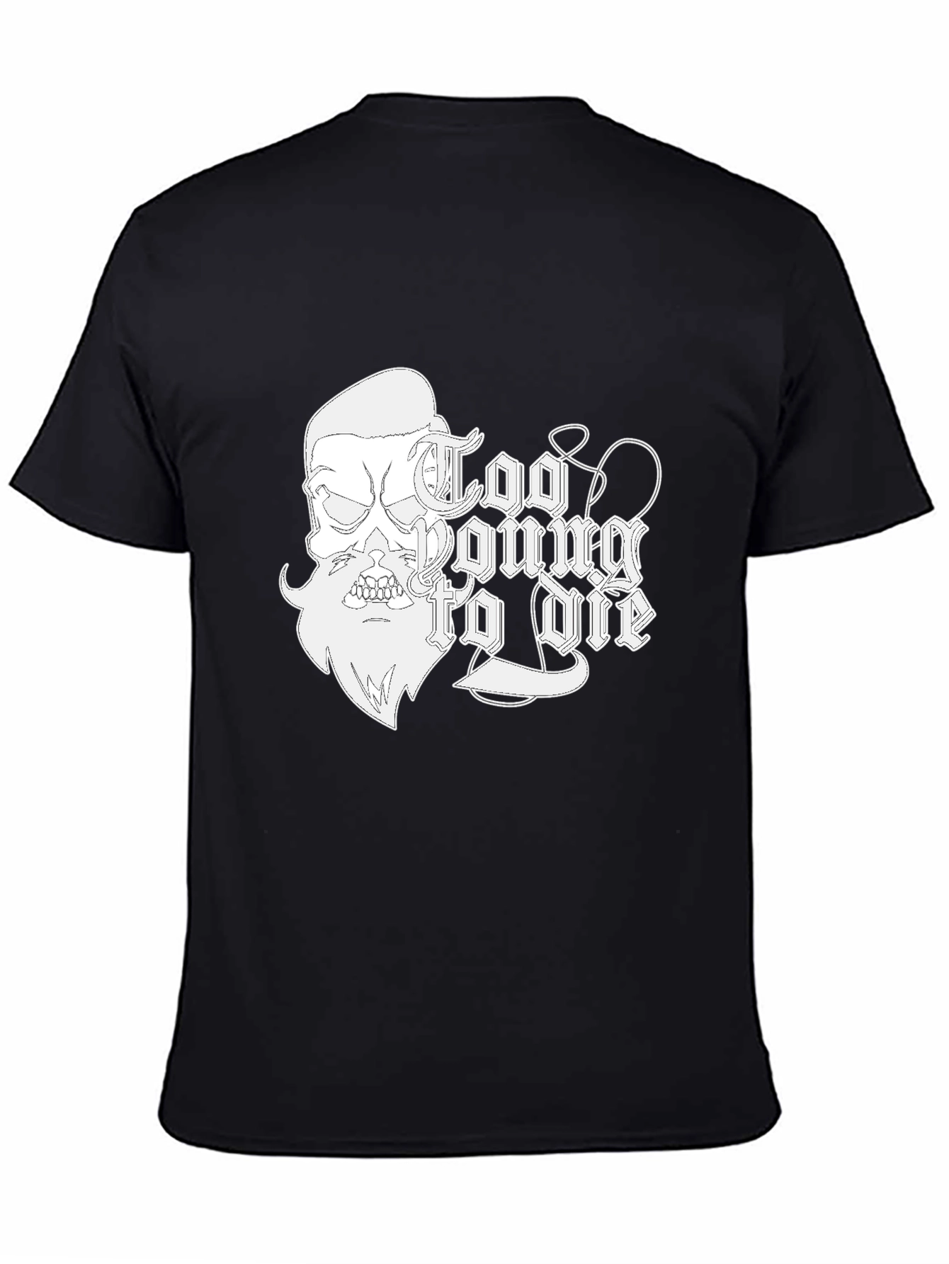Too Young To Die Black Graphic Tee