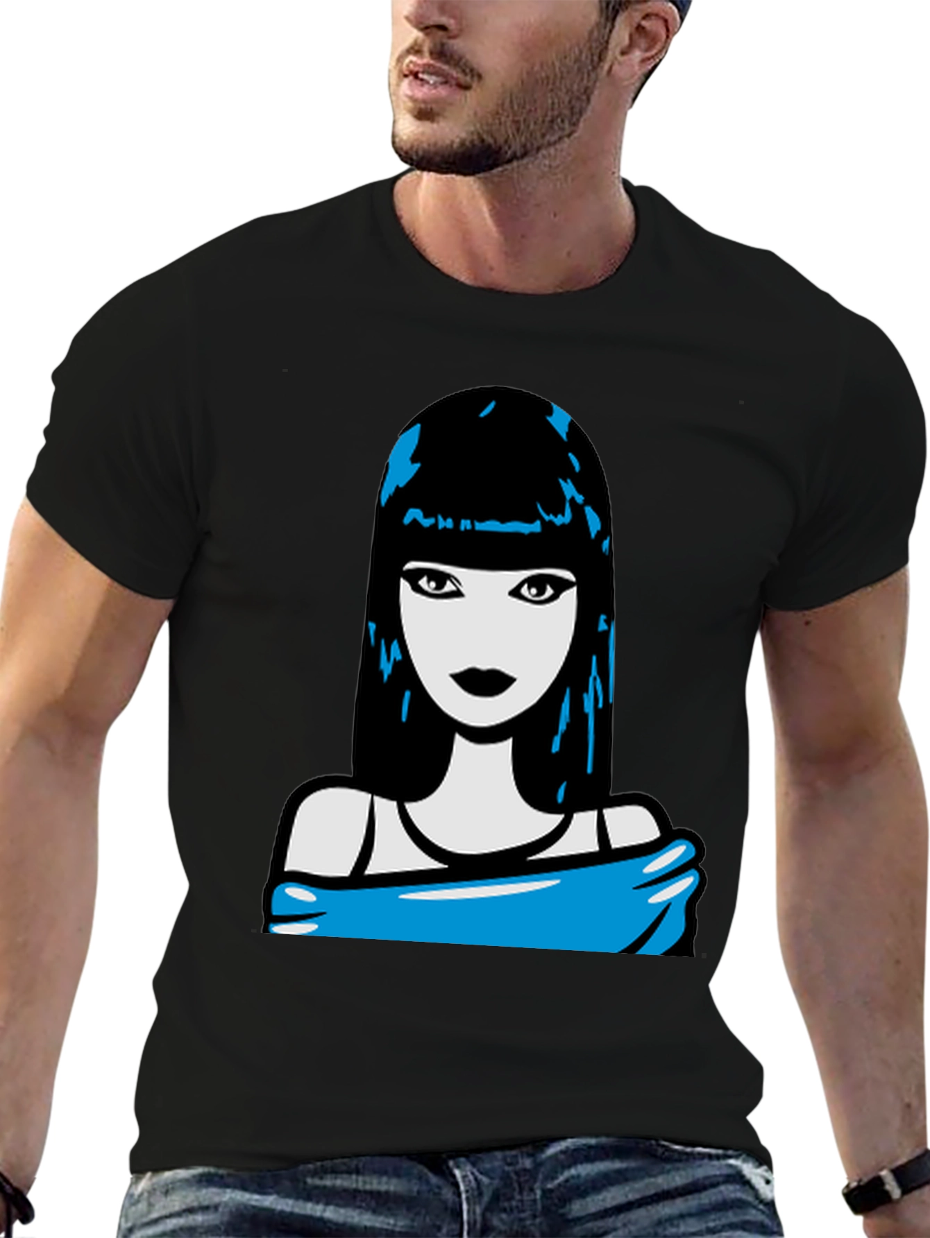 Graphic Novel Style Woman T-Shirt