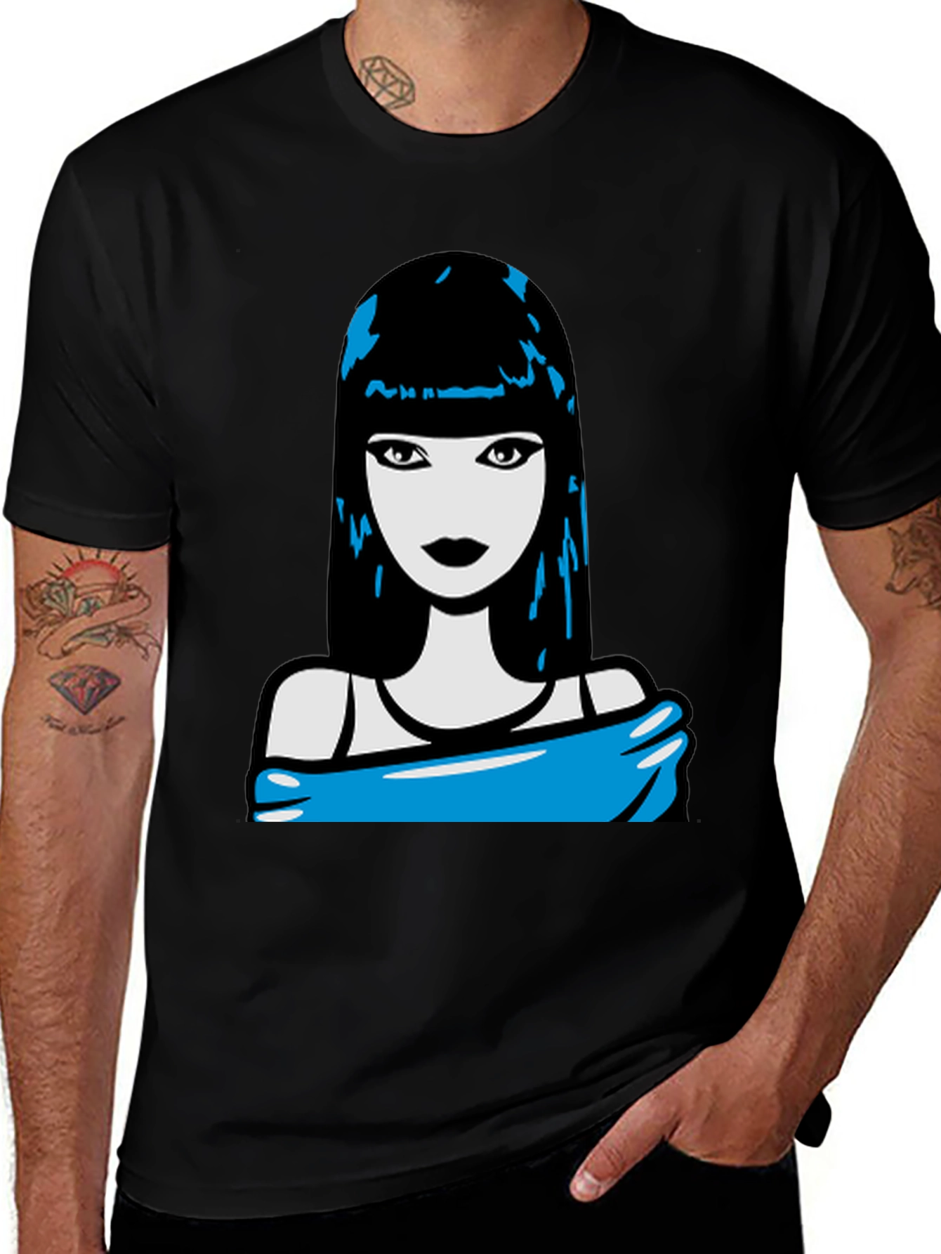 Graphic Novel Style Woman T-Shirt