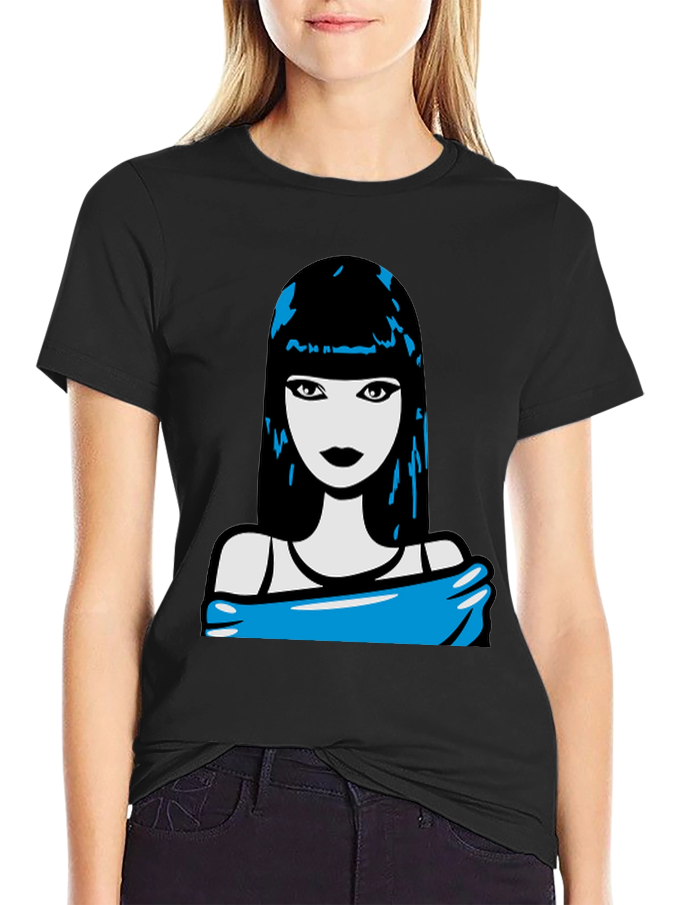 Graphic Novel Style Woman T-Shirt