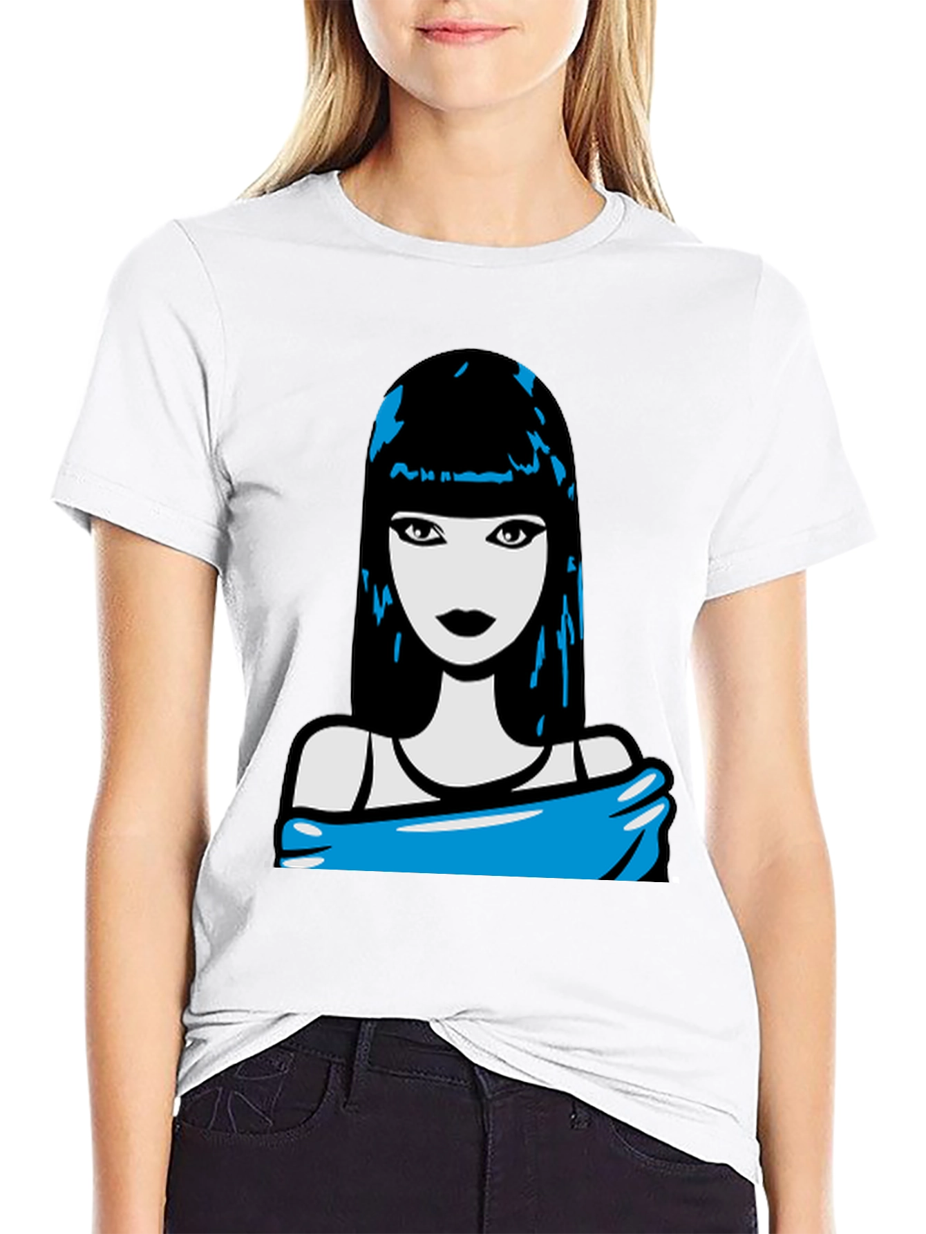 Graphic Novel Style Woman T-Shirt