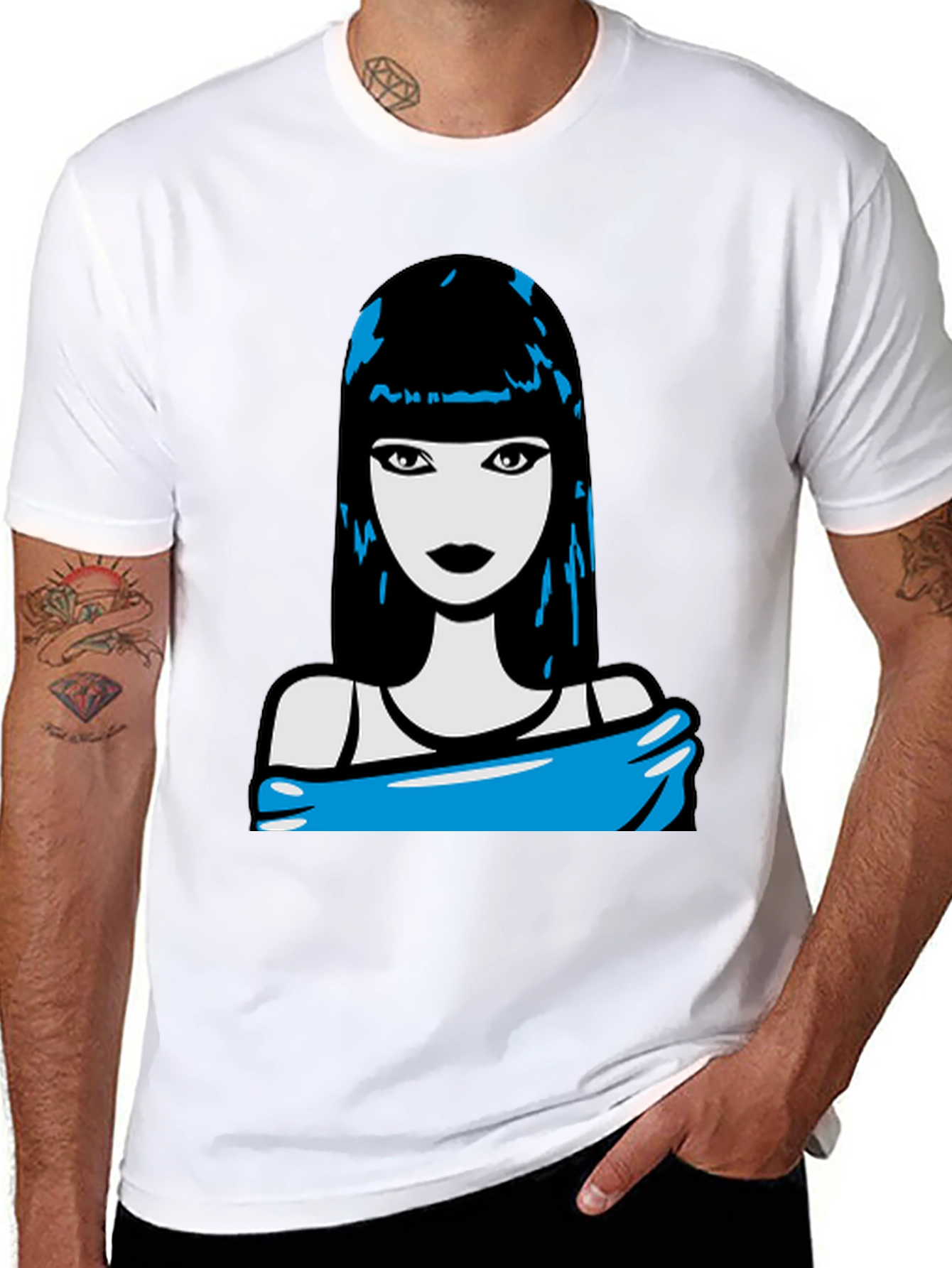 Graphic Novel Style Woman T-Shirt
