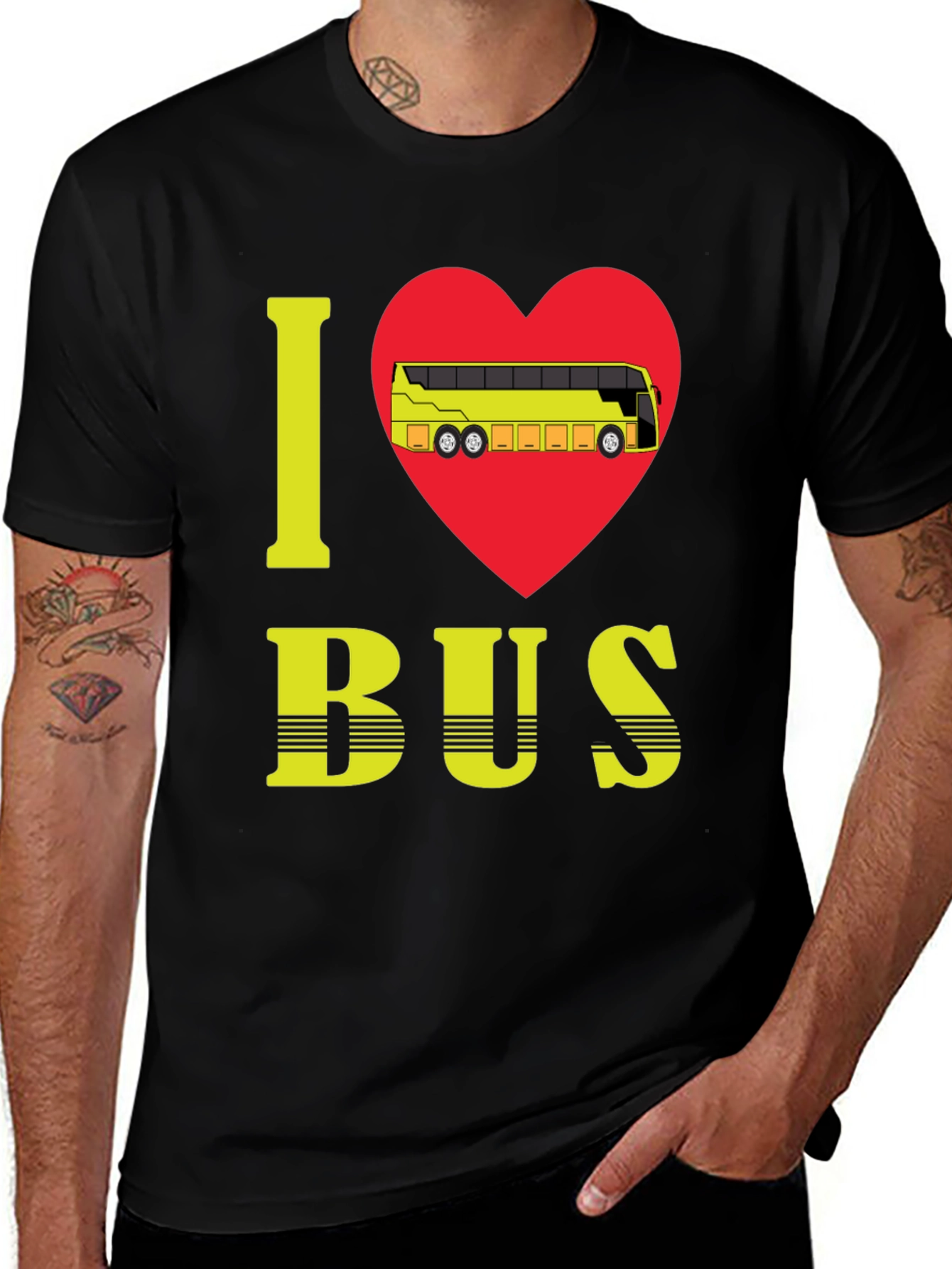 I Love Bus Graphic Tee
