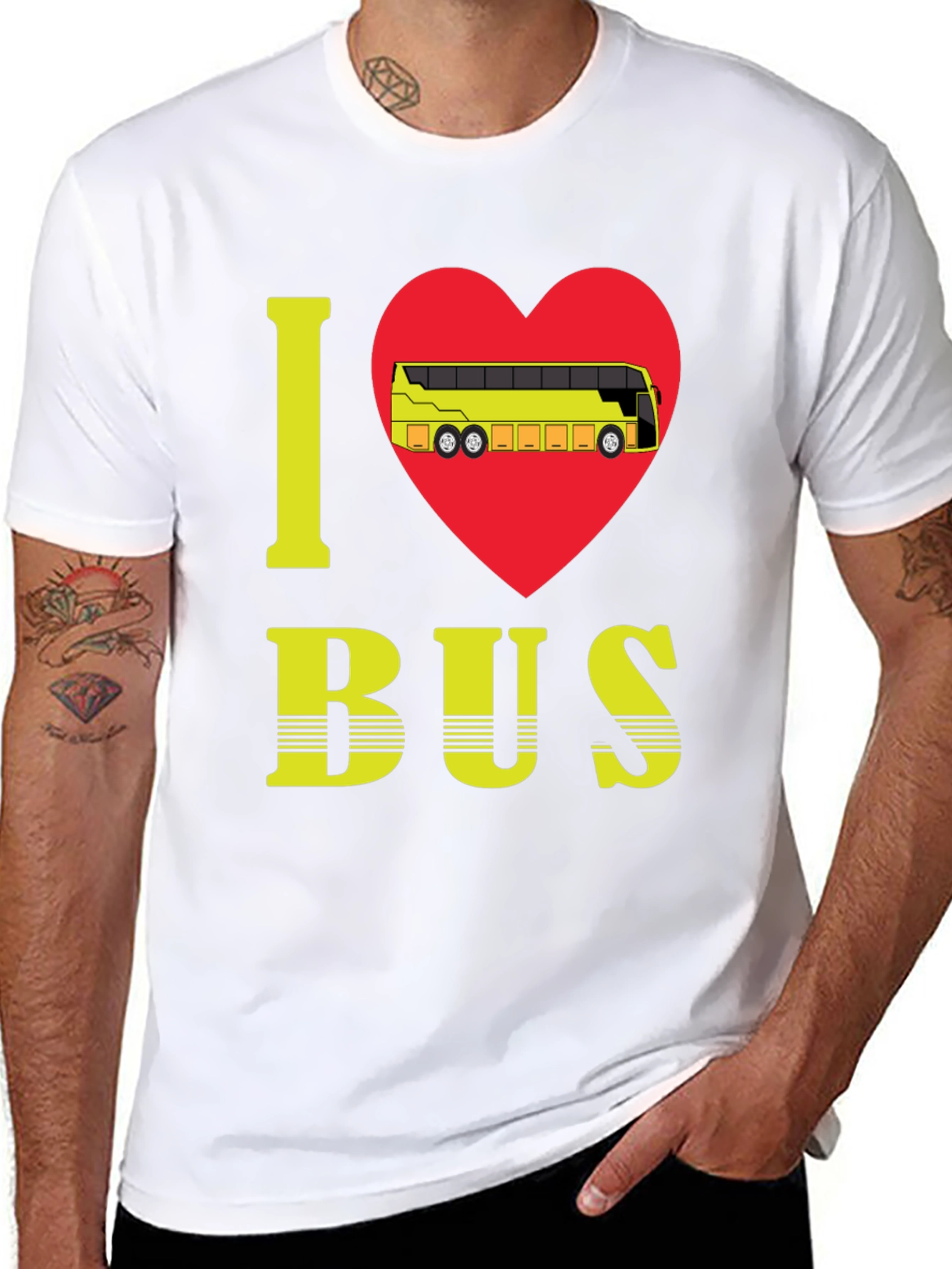 I Love Bus Graphic Tee