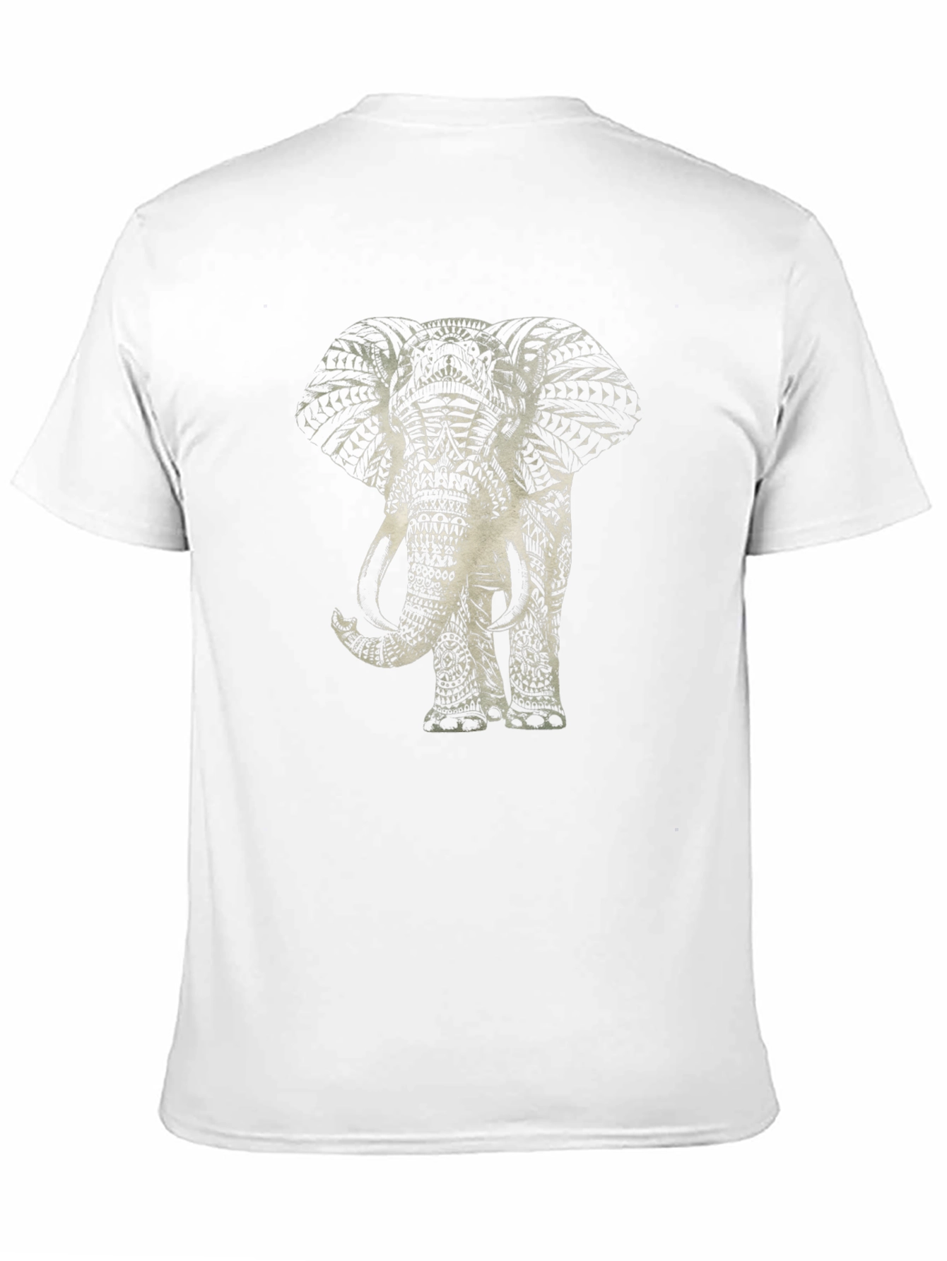 Elephant Graphic Print Black T-Shirt