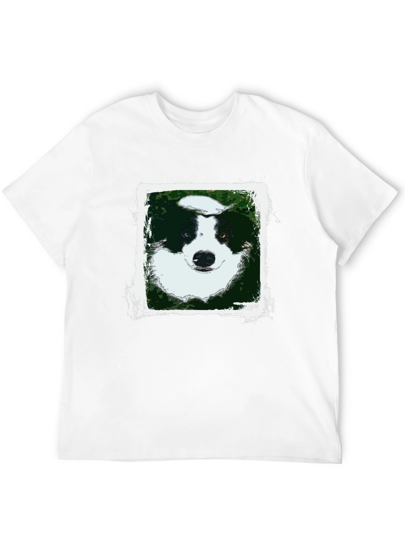 Dog Portrait Graphic Tee - Black