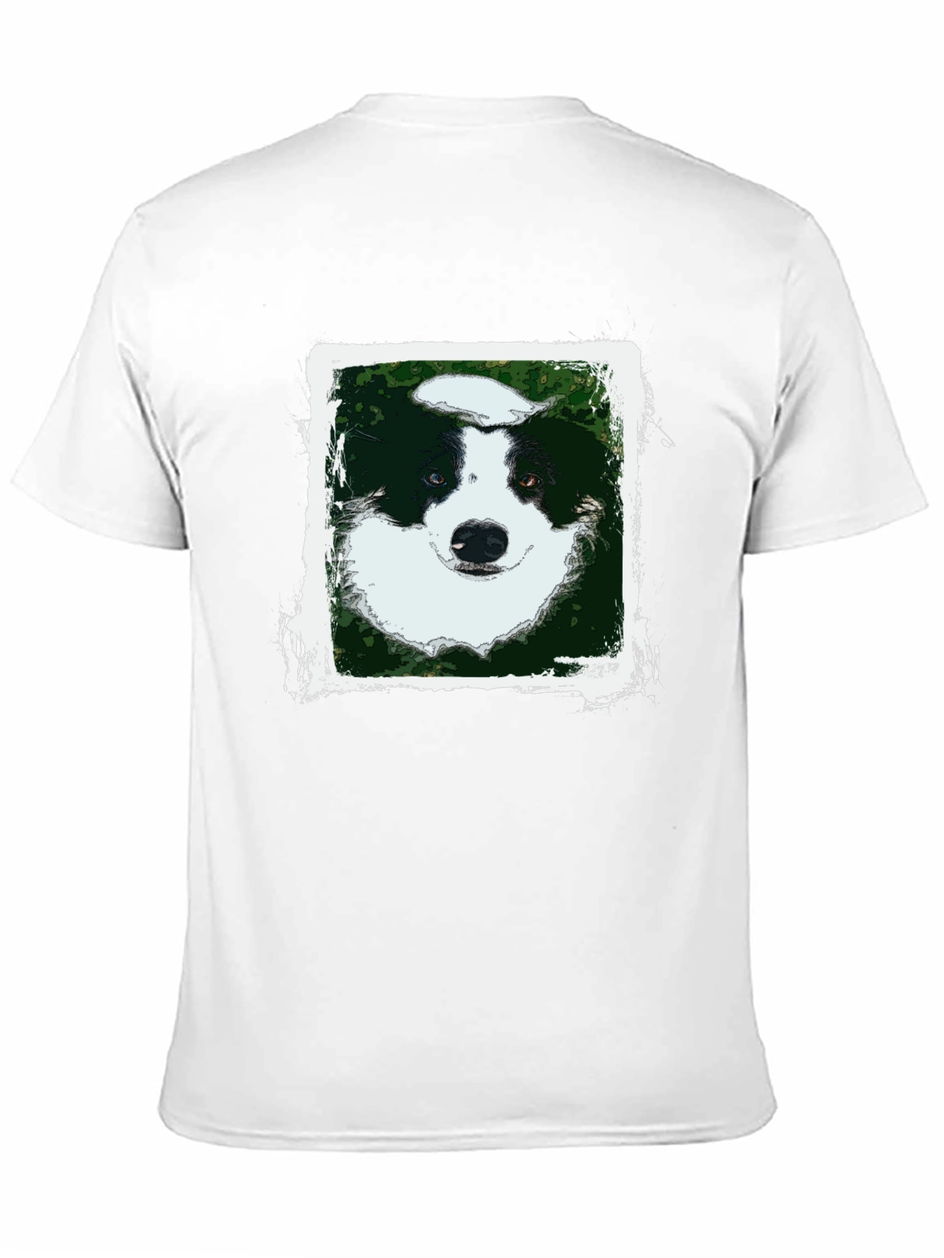 Dog Portrait Graphic Tee - Black