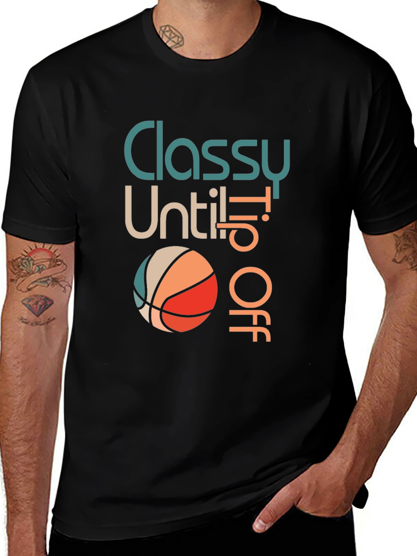 Classy Until Tip Off Basketball Graphic Tee