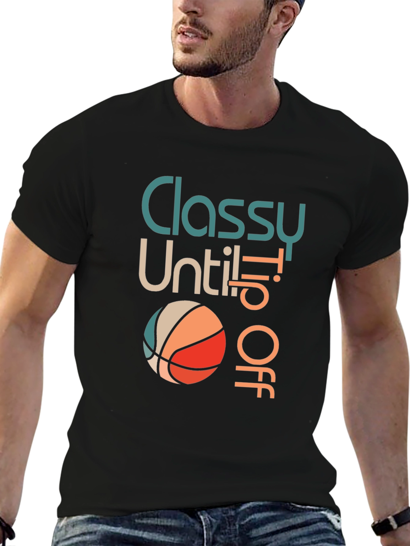 Classy Until Tip Off Basketball Graphic Tee