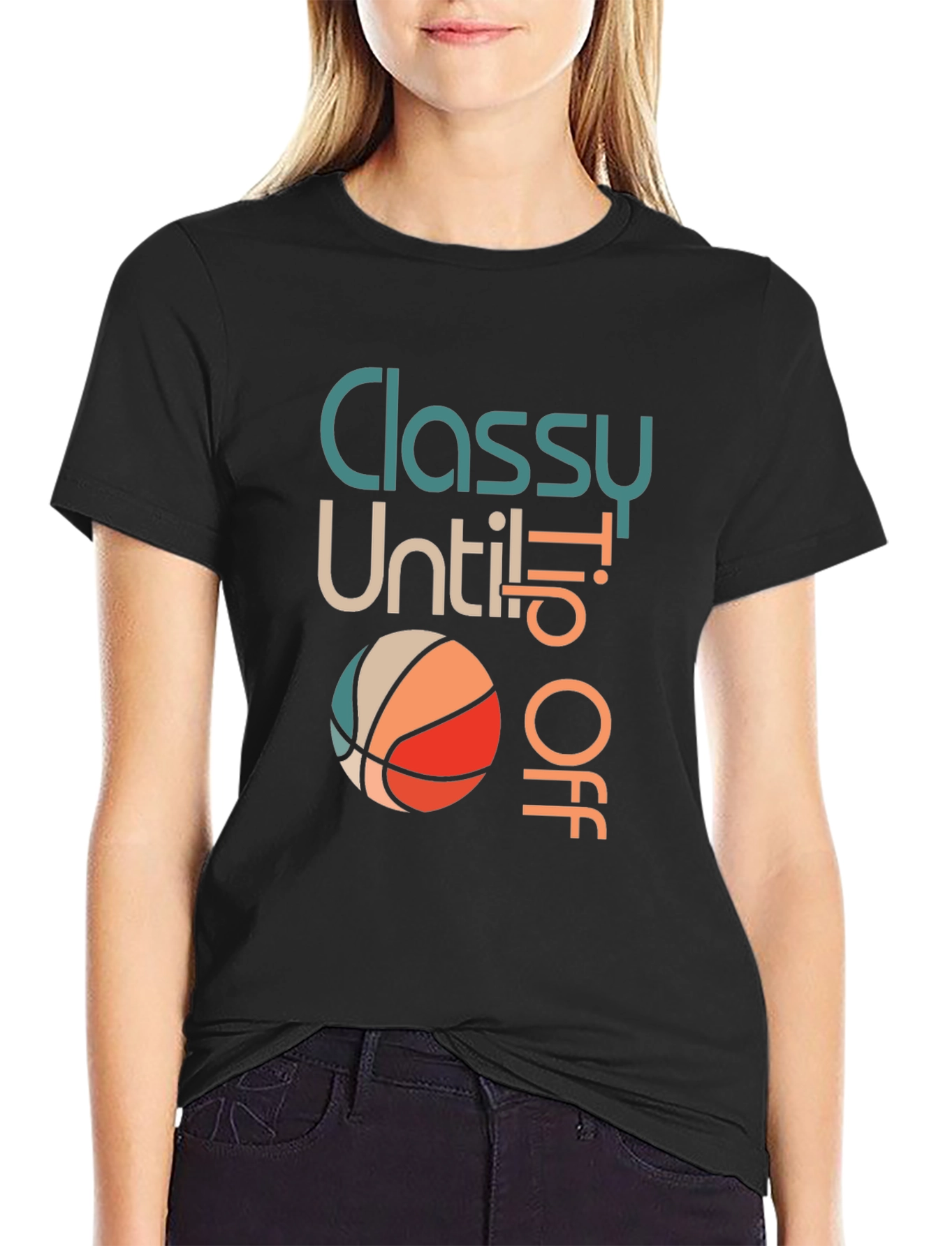 Classy Until Tip Off Basketball Graphic Tee
