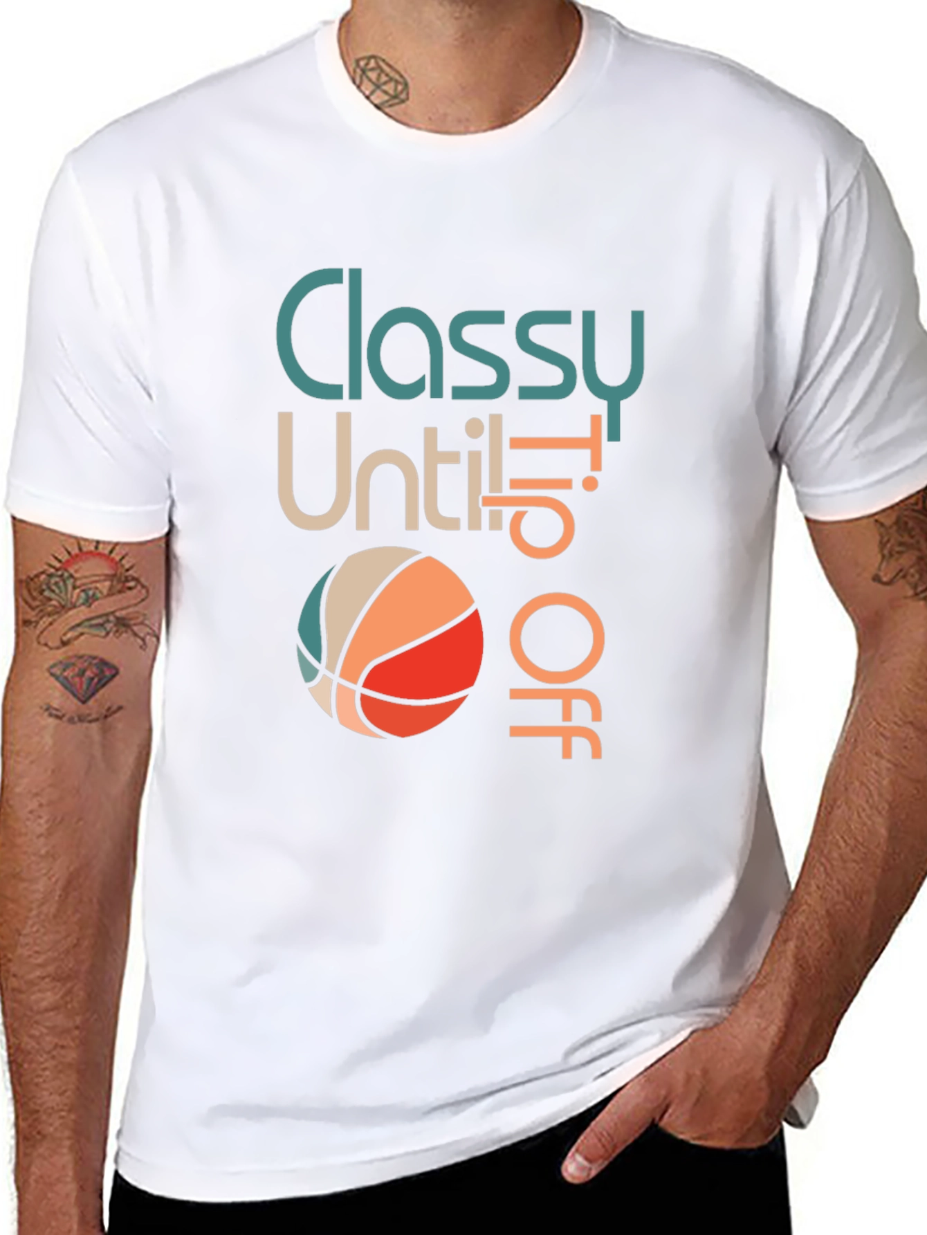 Classy Until Tip Off Basketball Graphic Tee