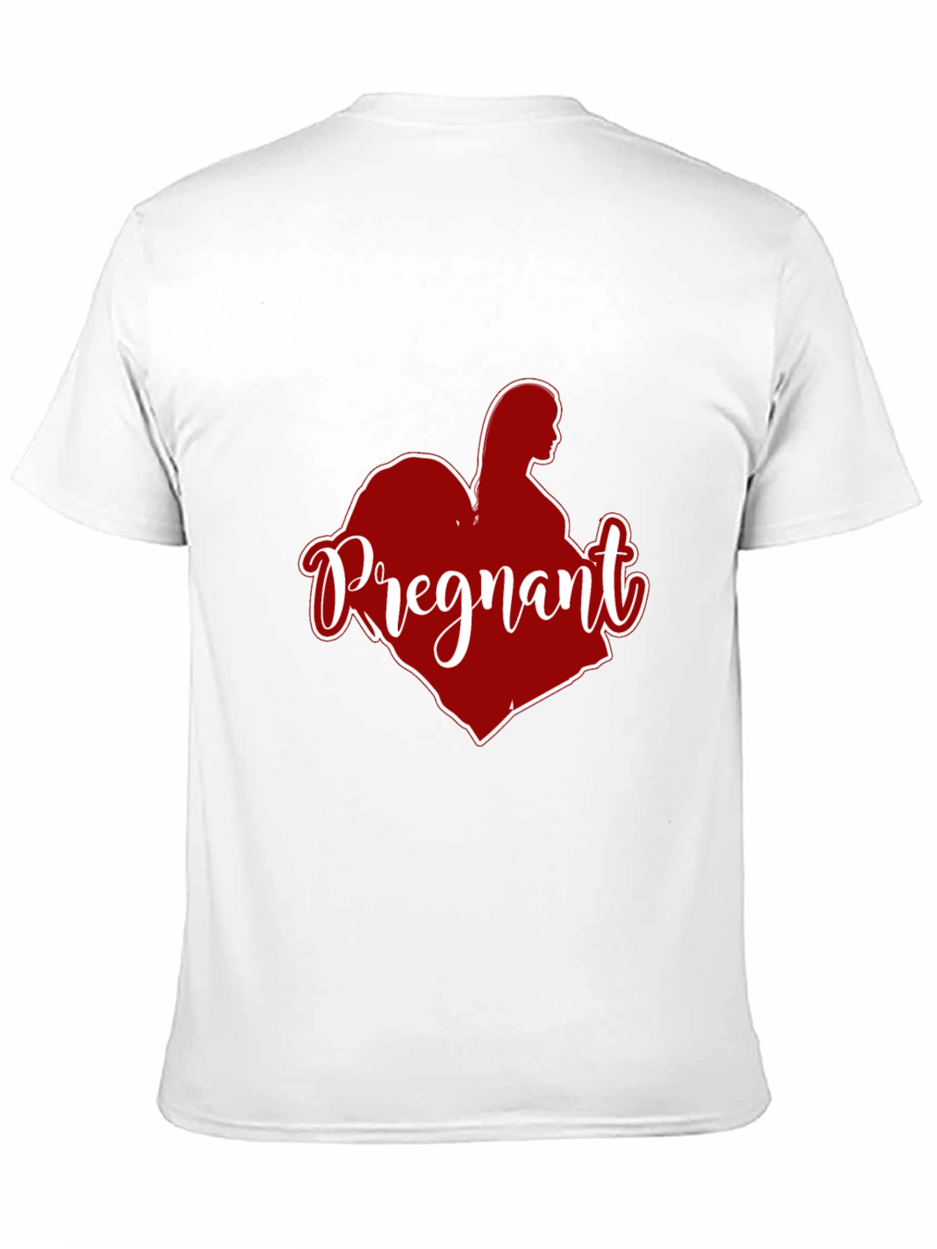 Pregnant Heart Graphic Tee - Black
