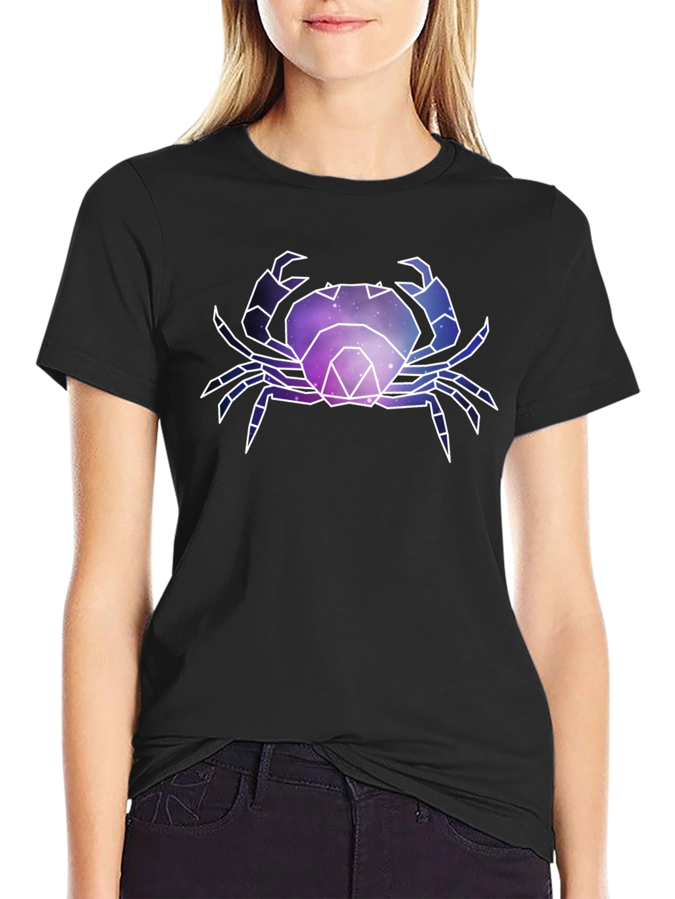 Geometric Galaxy Crab T-Shirt