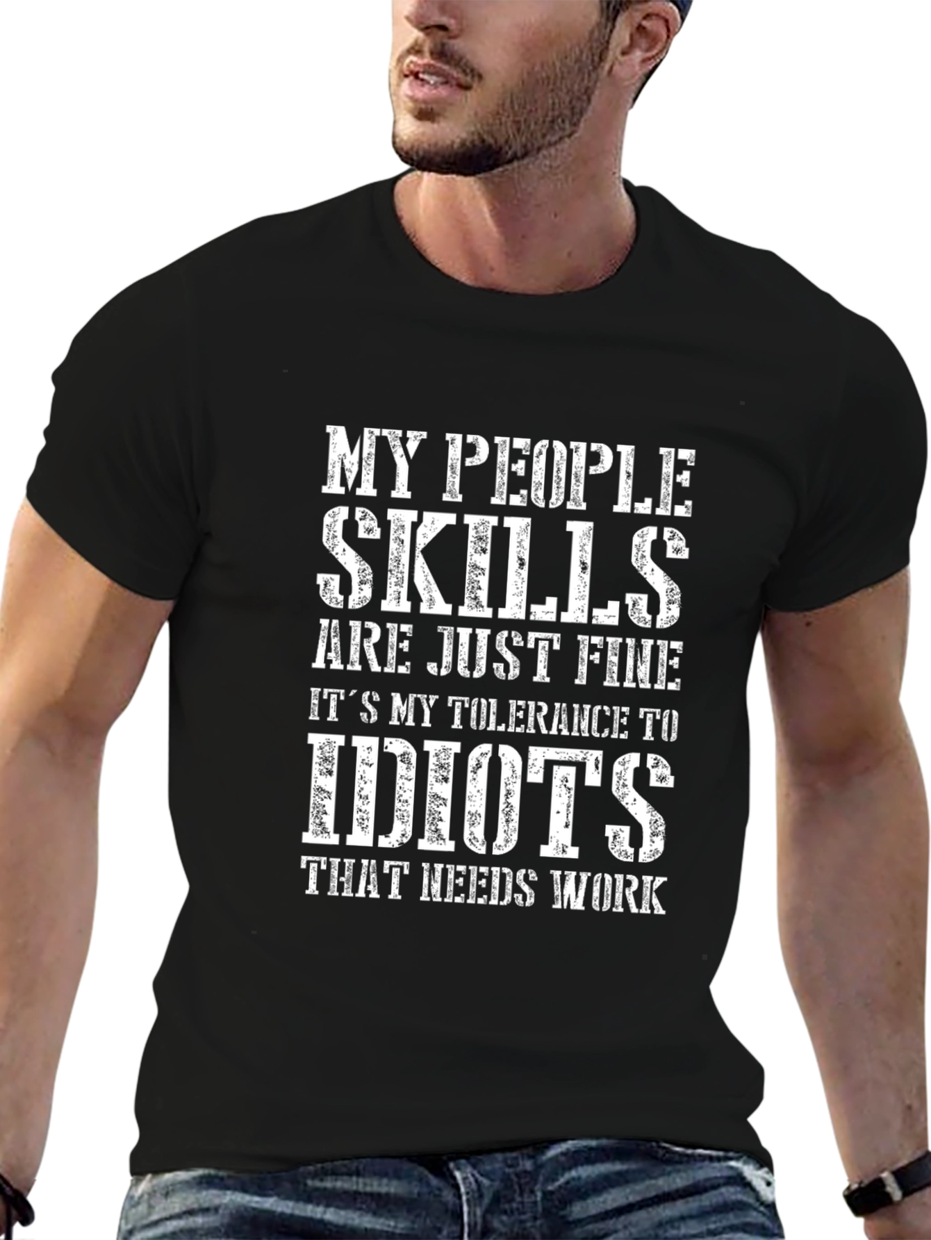 Funny People Skills Graphic T-Shirt
