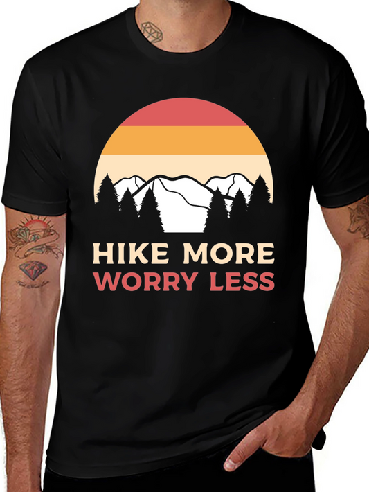 Hike More Worry Less Graphic Tee - Adventure Ready!