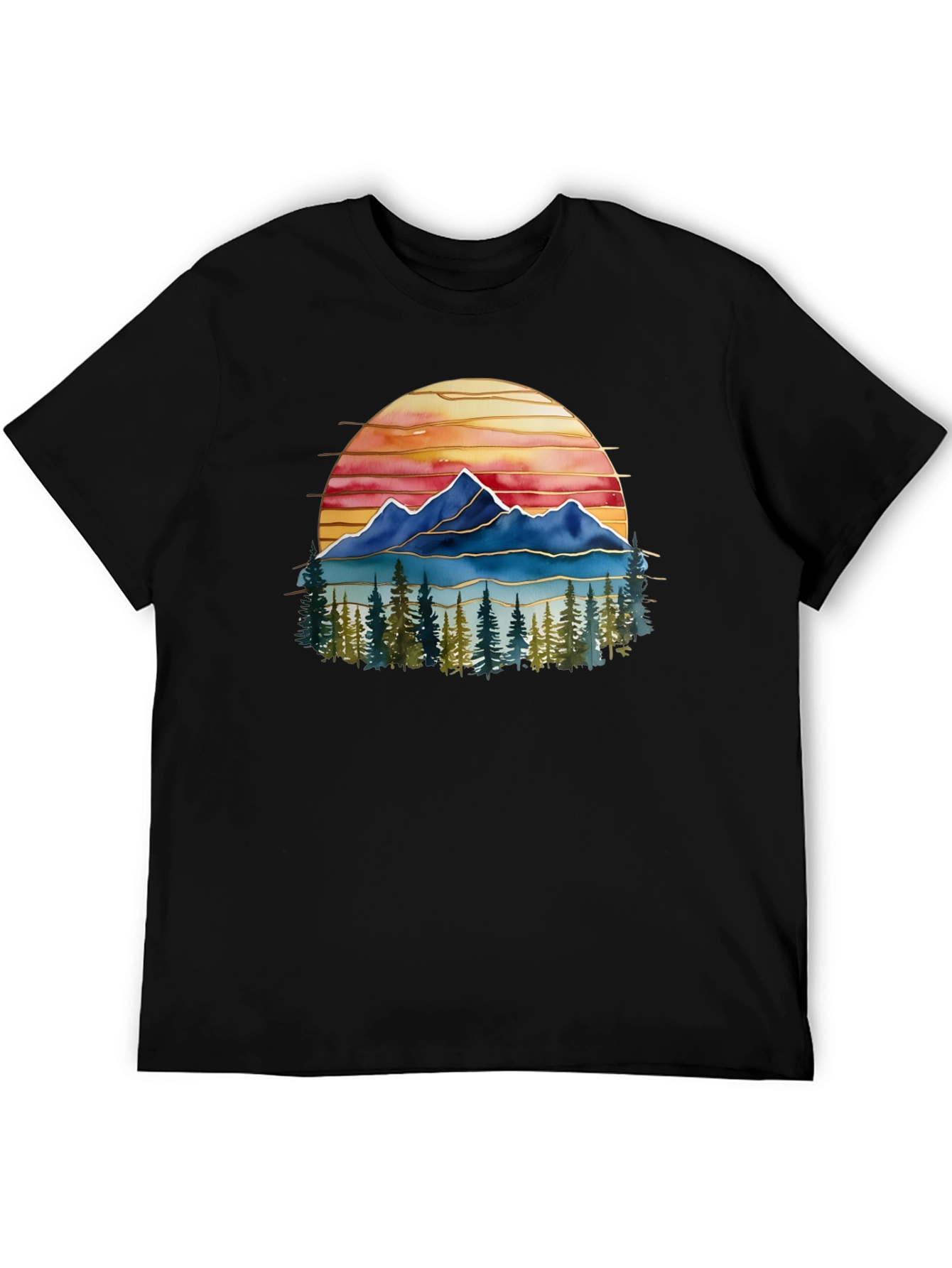 Mountain Sunset Graphic Tee - Nature Lovers T-Shirt