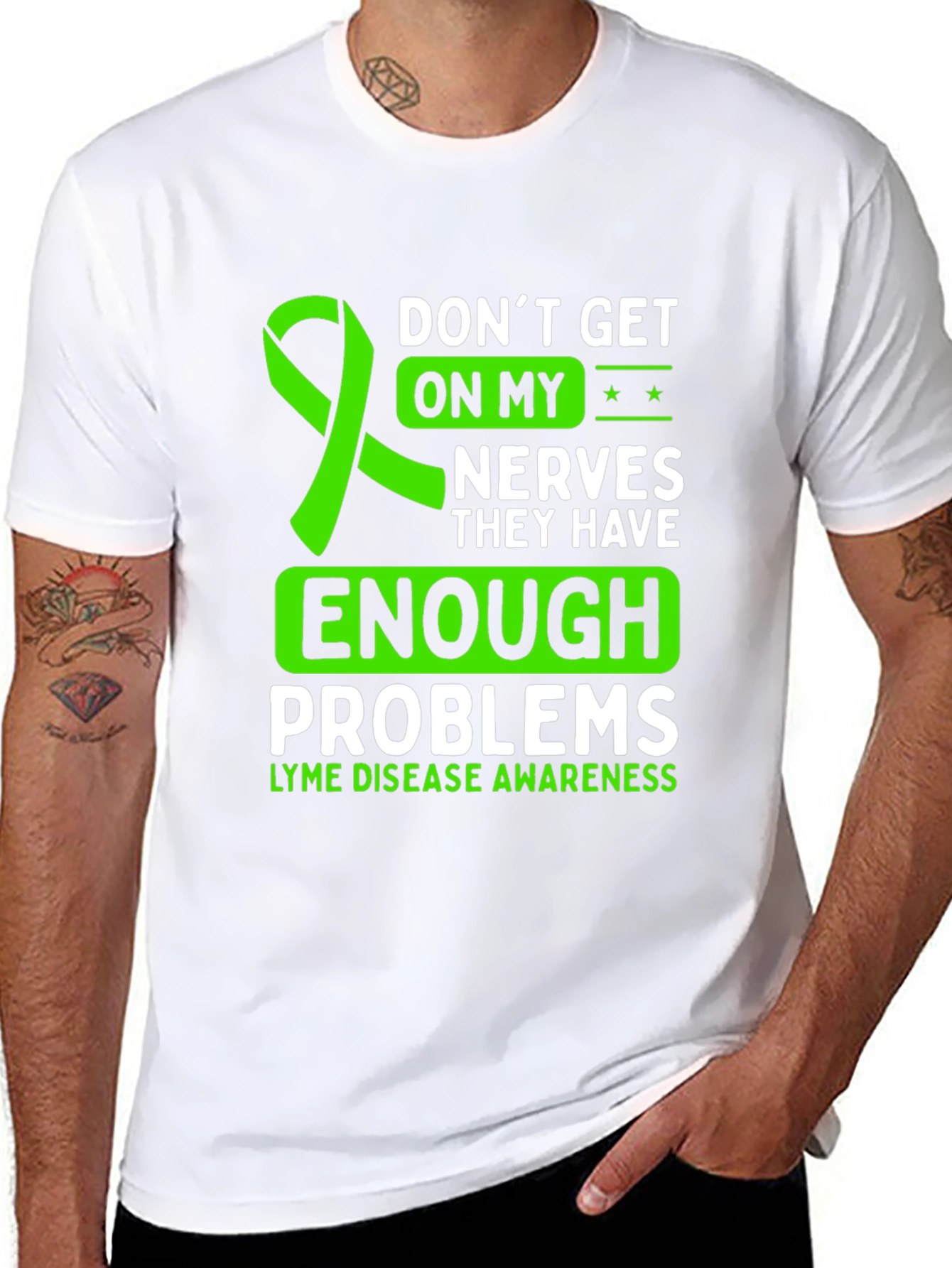 Lyme Disease Awareness T-Shirt: Dont Get on My Nerves