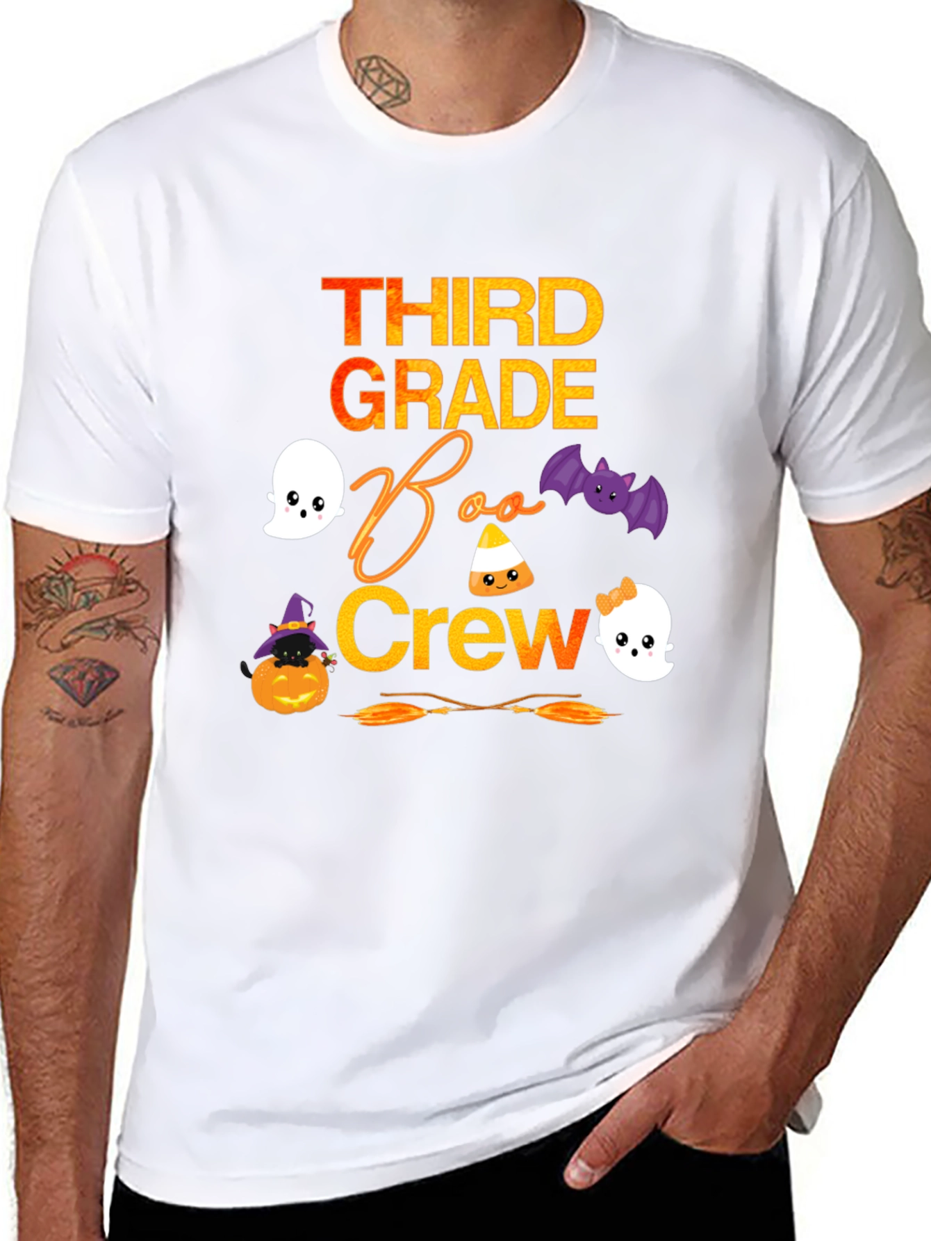 Third Grade Boo Crew Halloween T-Shirt