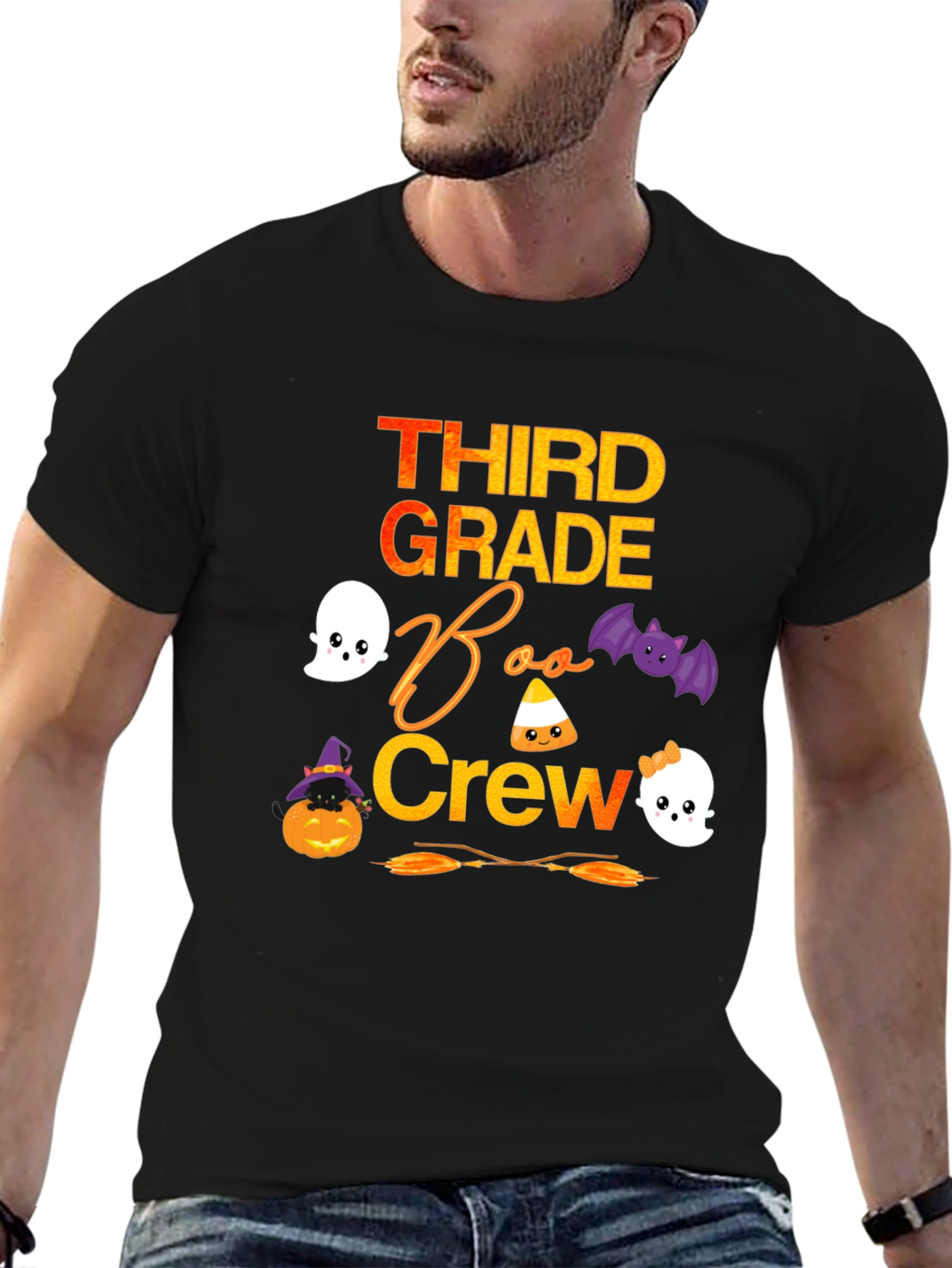 Third Grade Boo Crew Halloween T-Shirt