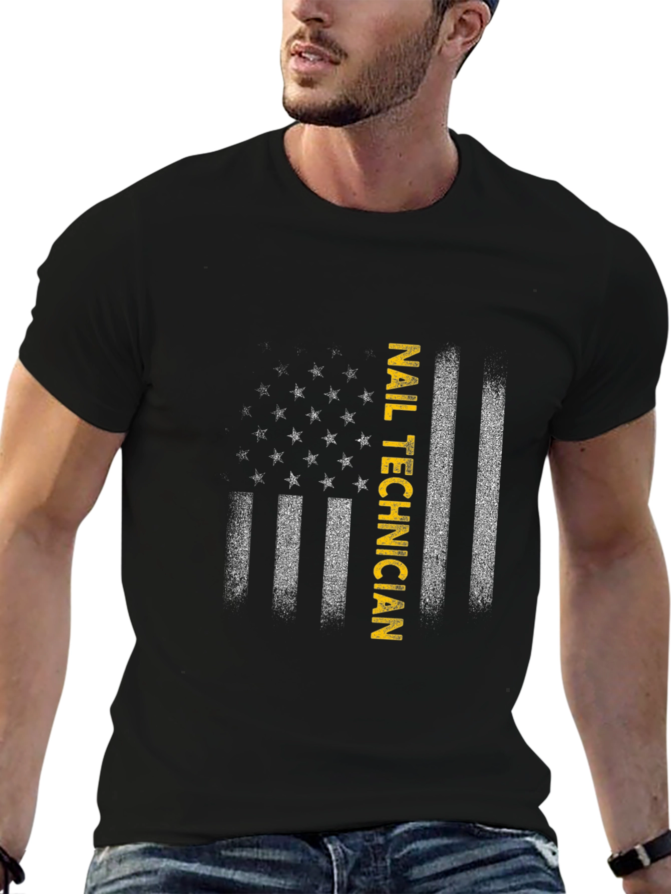 Nail Technician American Flag T-Shirt