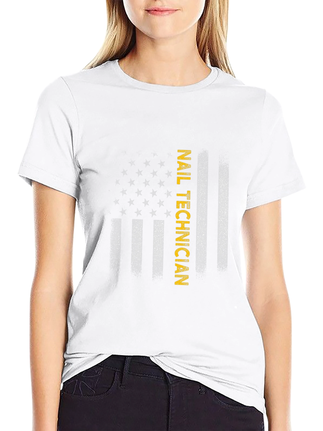 Nail Technician American Flag T-Shirt