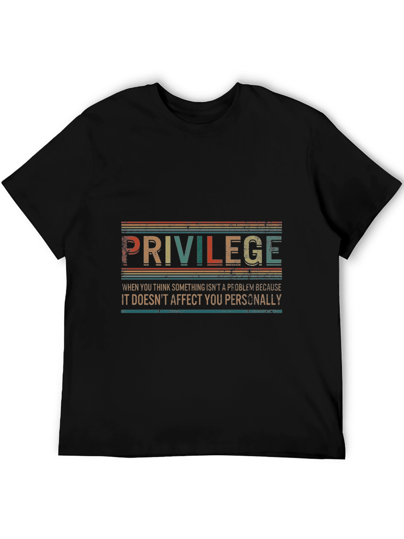 Privilege Graphic Tee - Retro Style Statement Shirt