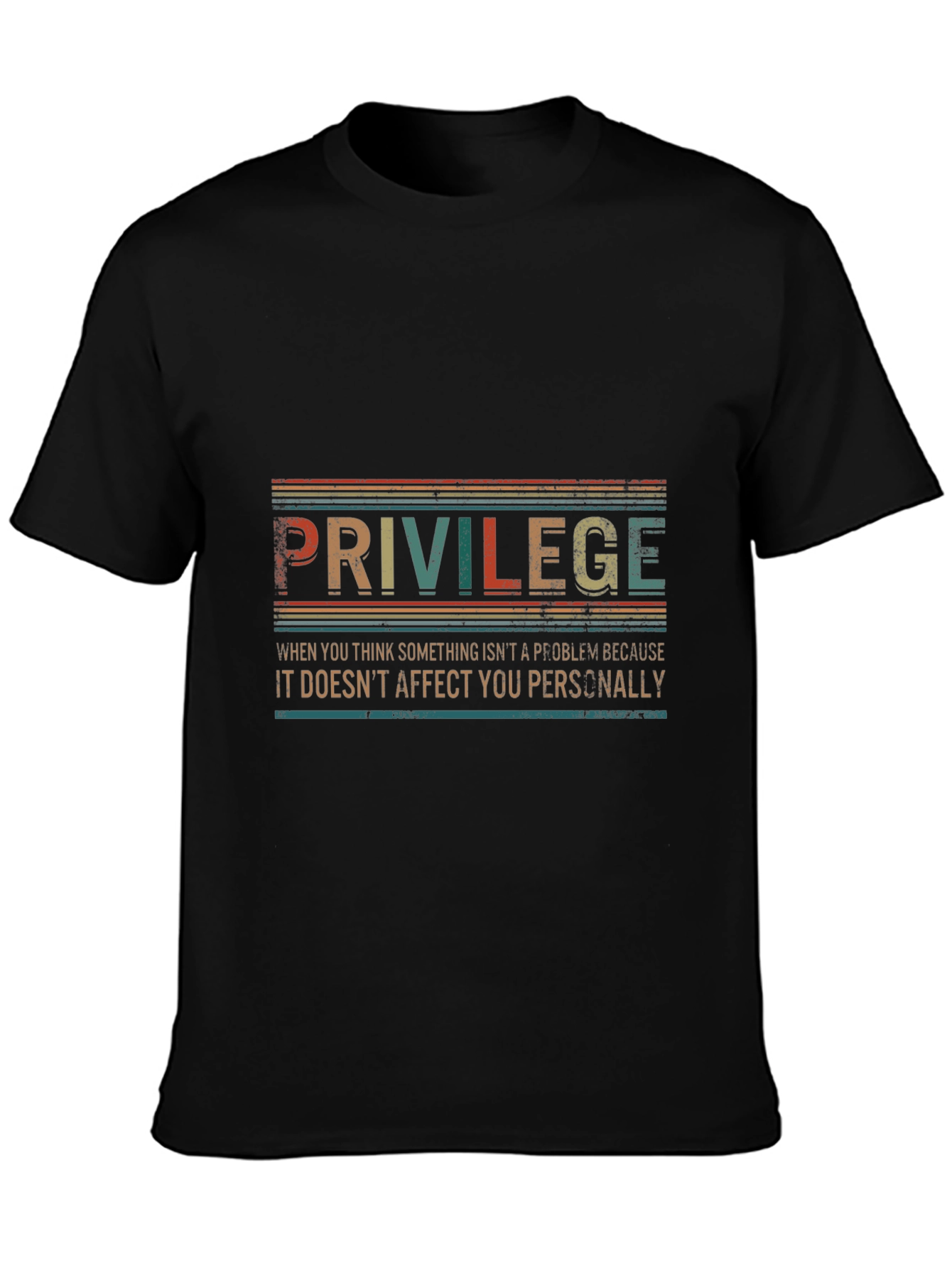 Privilege Graphic Tee - Retro Style Statement Shirt