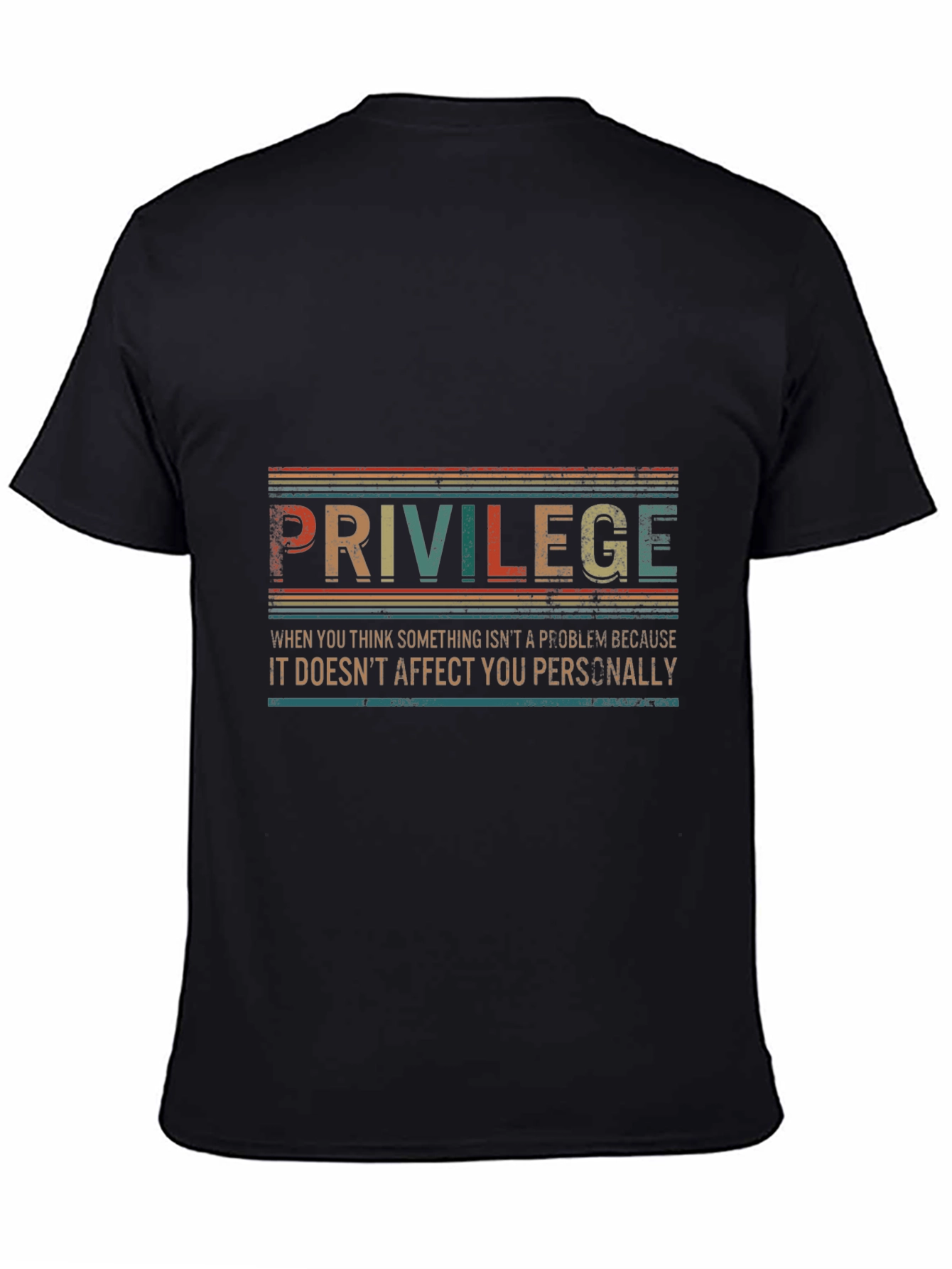 Privilege Graphic Tee - Retro Style Statement Shirt