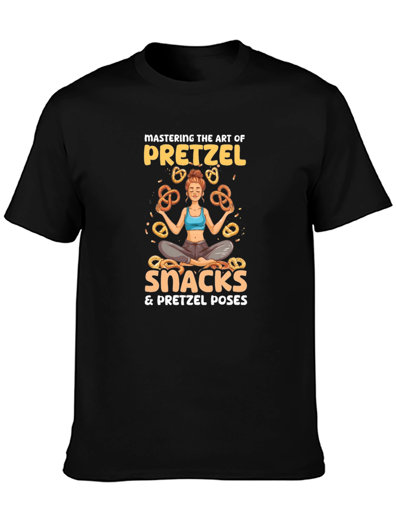 Pretzel Lover T-Shirt - Snacks & Yoga Poses