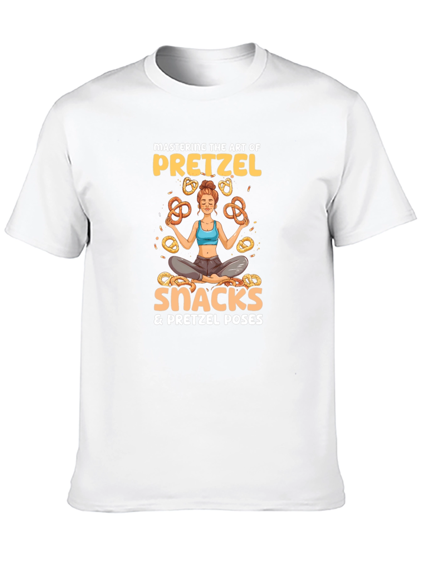 Pretzel Lover T-Shirt - Snacks & Yoga Poses