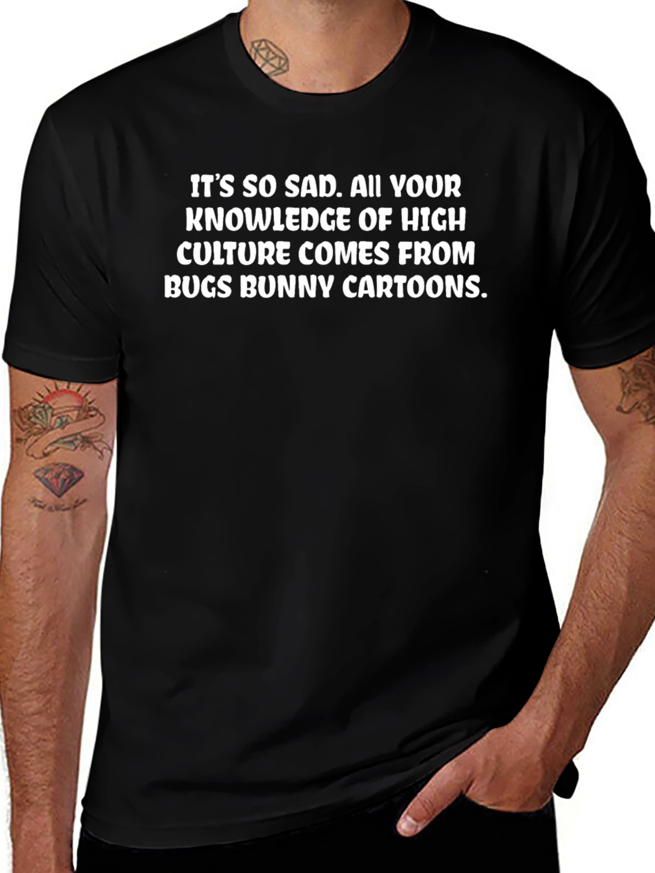 Funny Bugs Bunny Cartoon High Culture T-Shirt